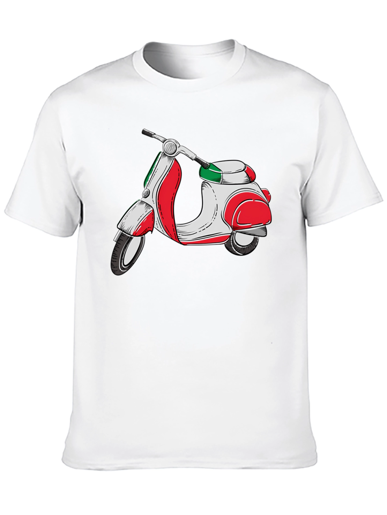 Italian Scooter Graphic T-Shirt - Black