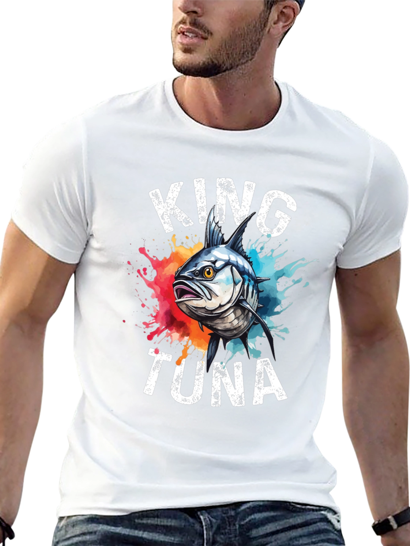 King Tuna Graphic T-Shirt - Mens Black Tee