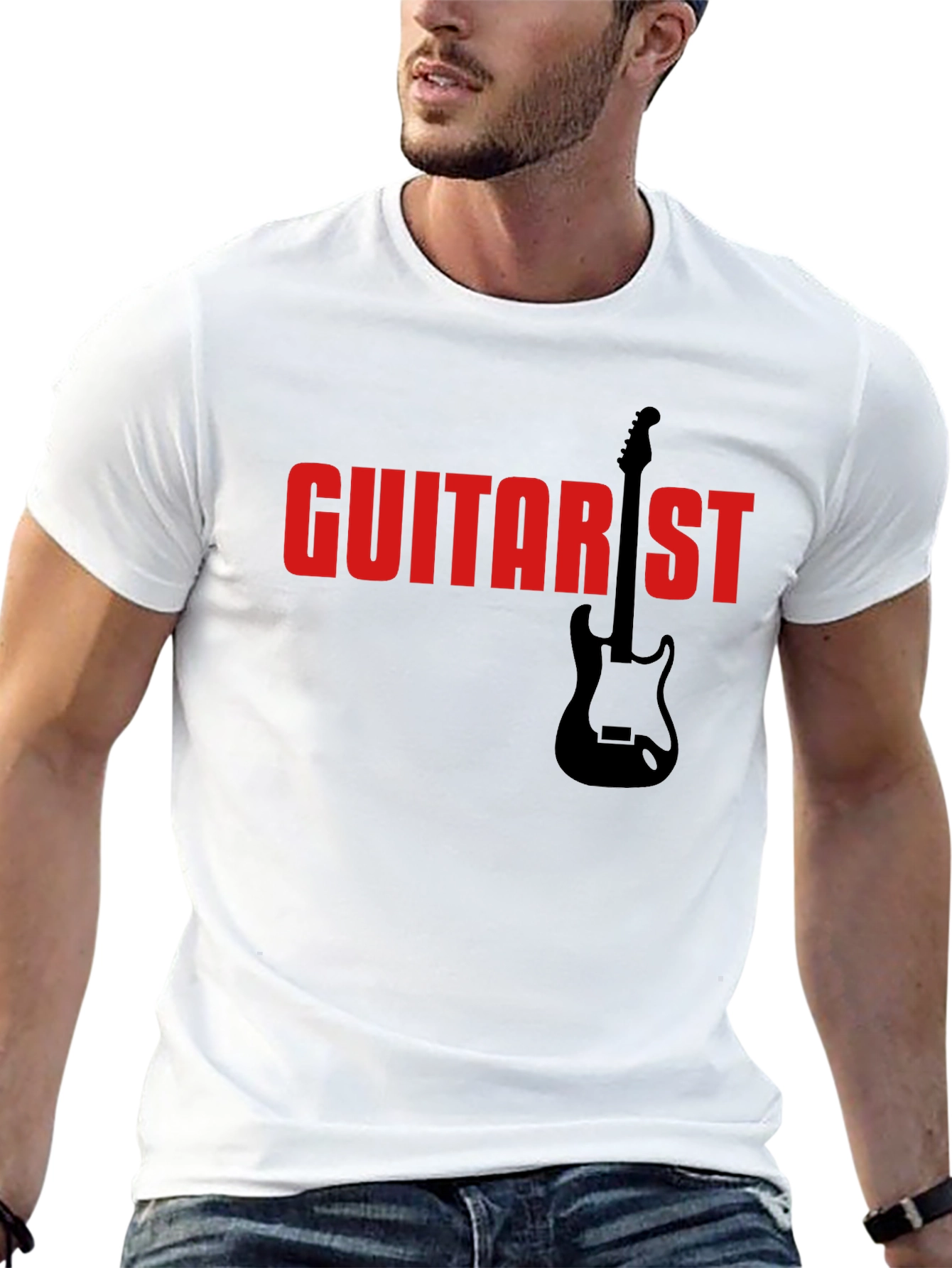 Guitar Street Black Graphic Tee