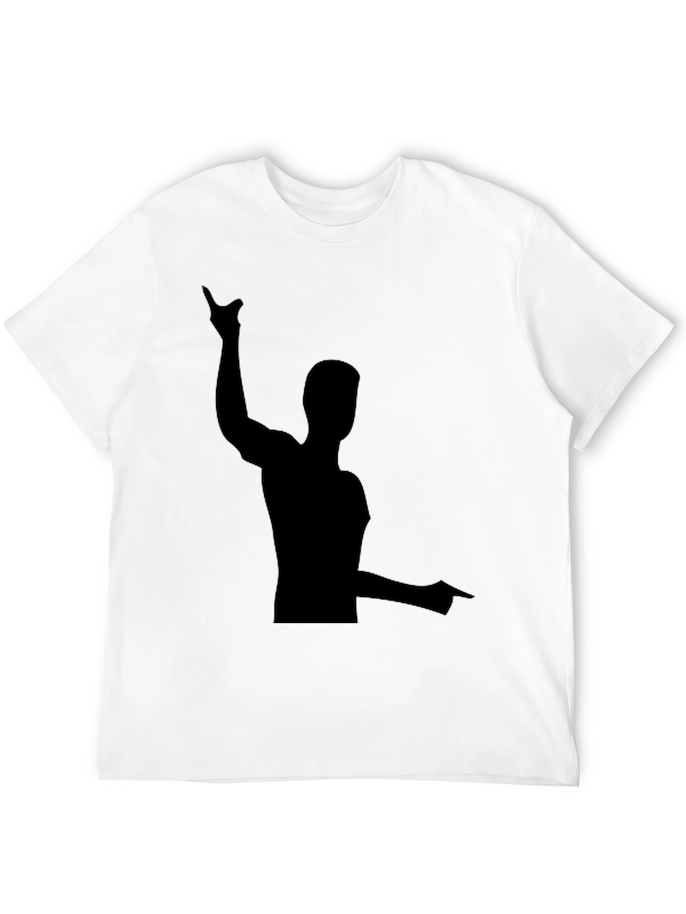 Mens Black Graphic Tee - Pointing Silhouette