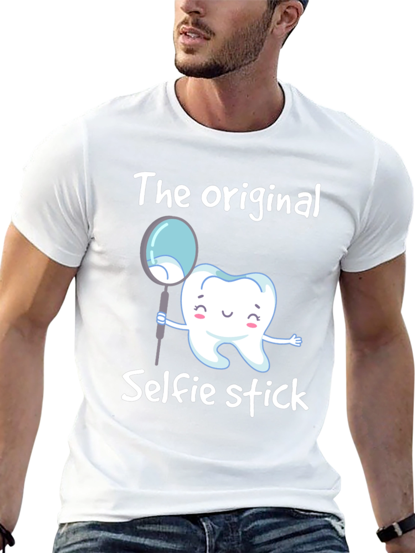 Funny Dental Hygienist Selfie Stick T-Shirt