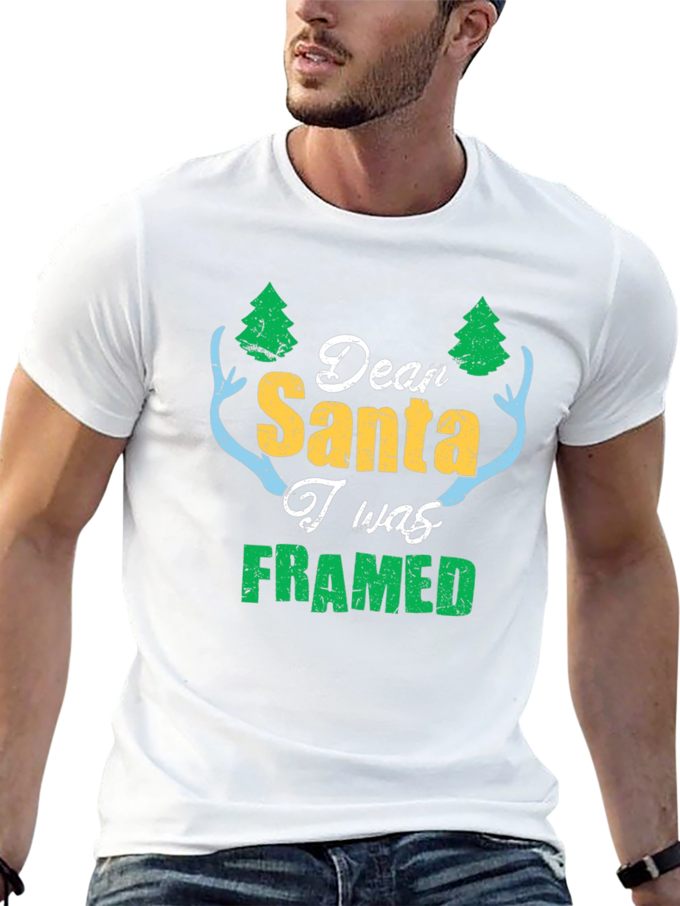 Dear Santa I Was Framed Graphic Tee