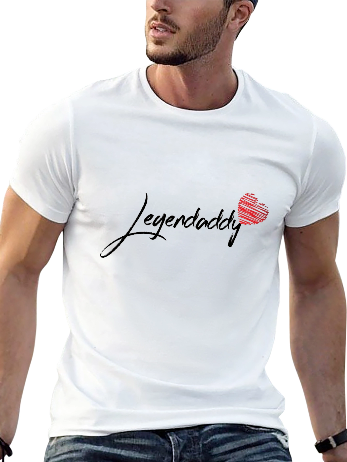 Legendaddy Black T-Shirt with Heart