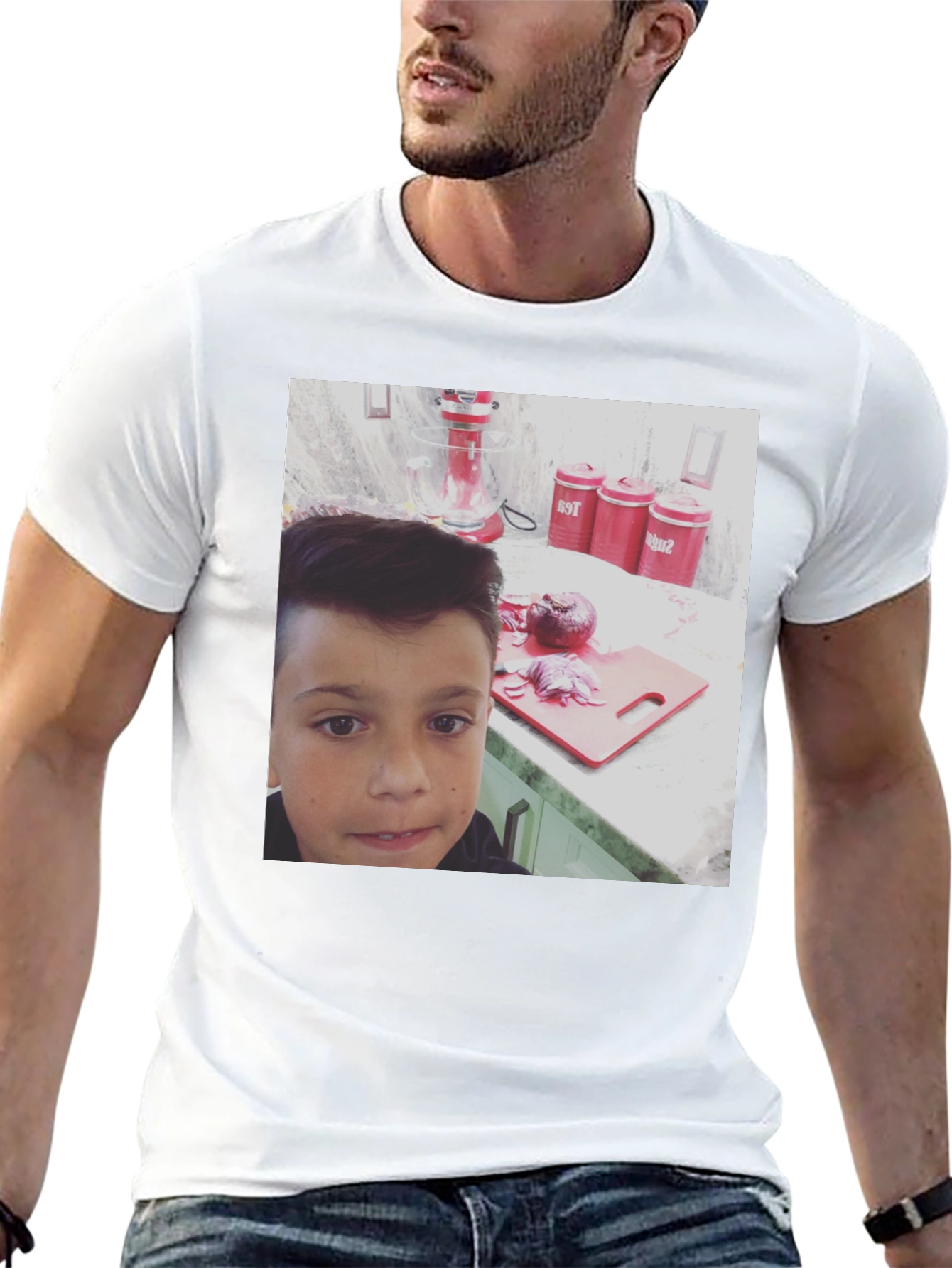 Graphic Tee - Boy with Kitchen Scene