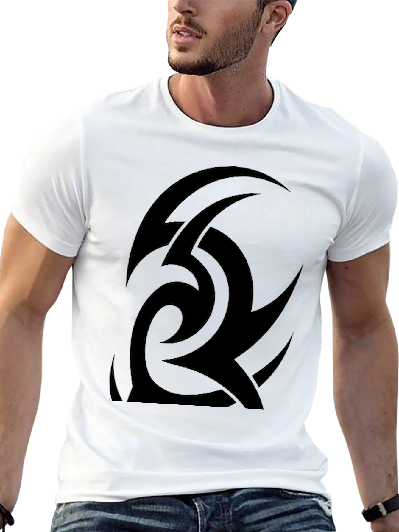 Tribal Graphic Black T-Shirt | Unique Design