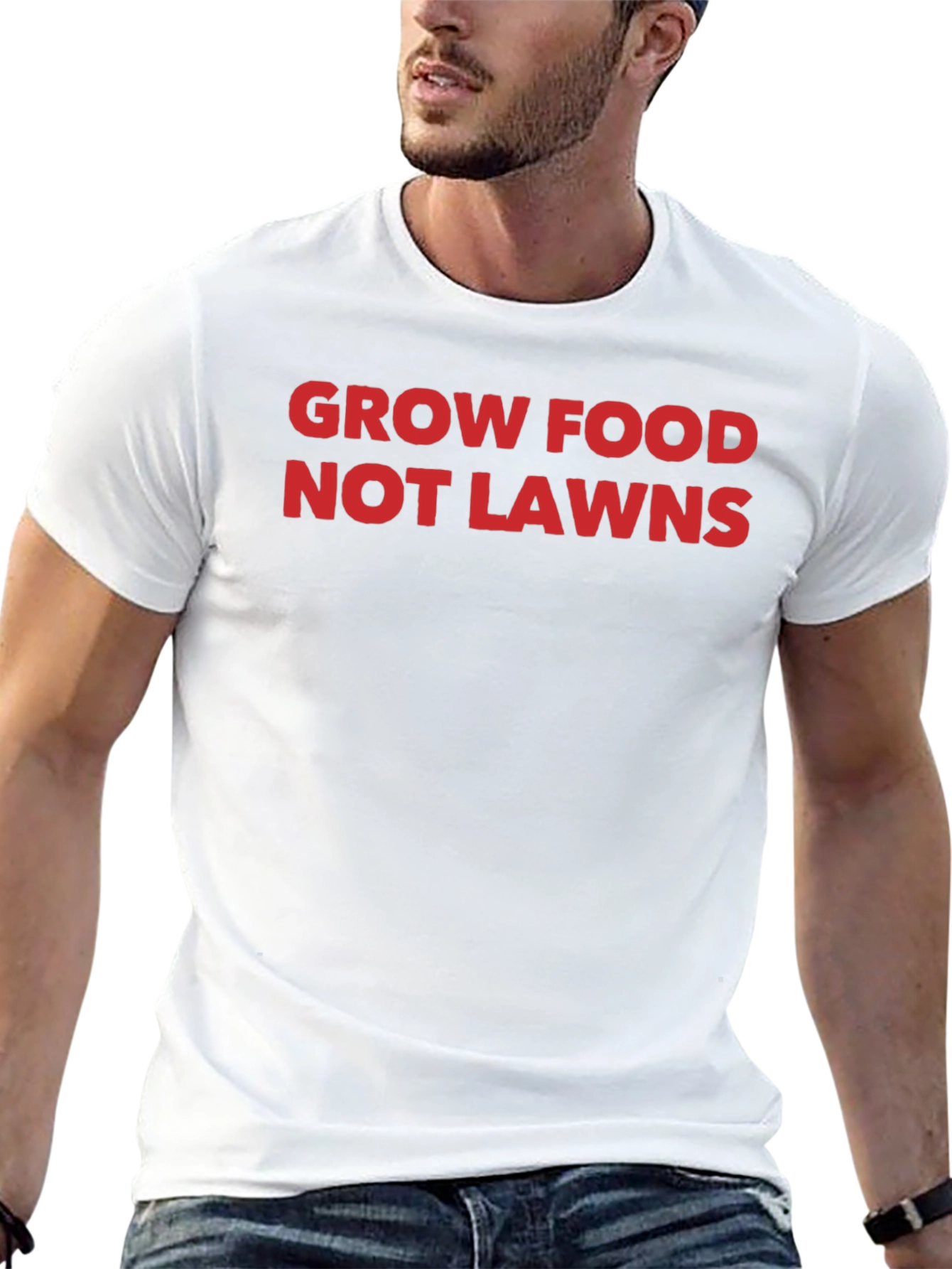 Grow Food Not Lawns T-Shirt - Black