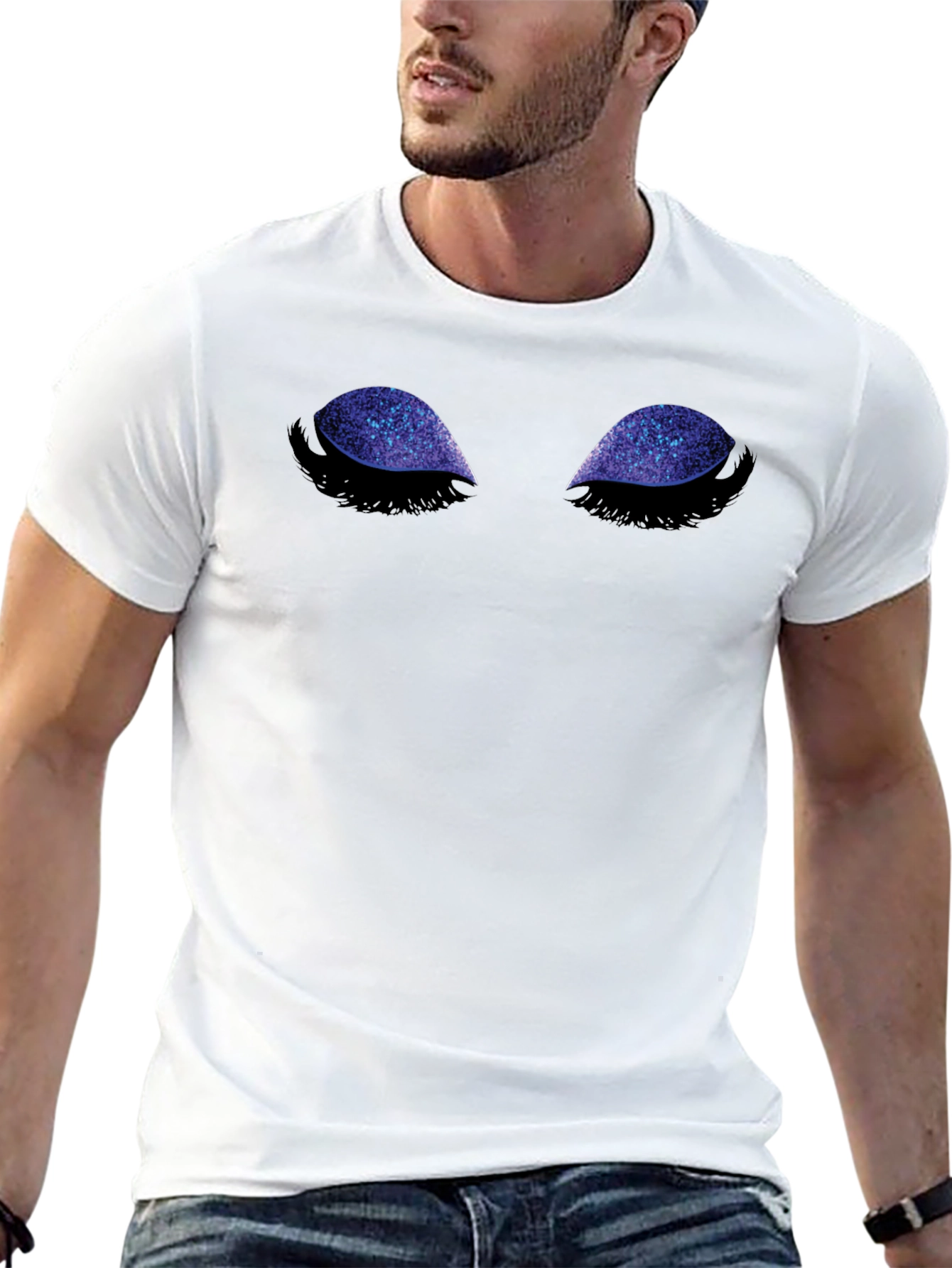 Cosmic Eyes Graphic Tee - Black