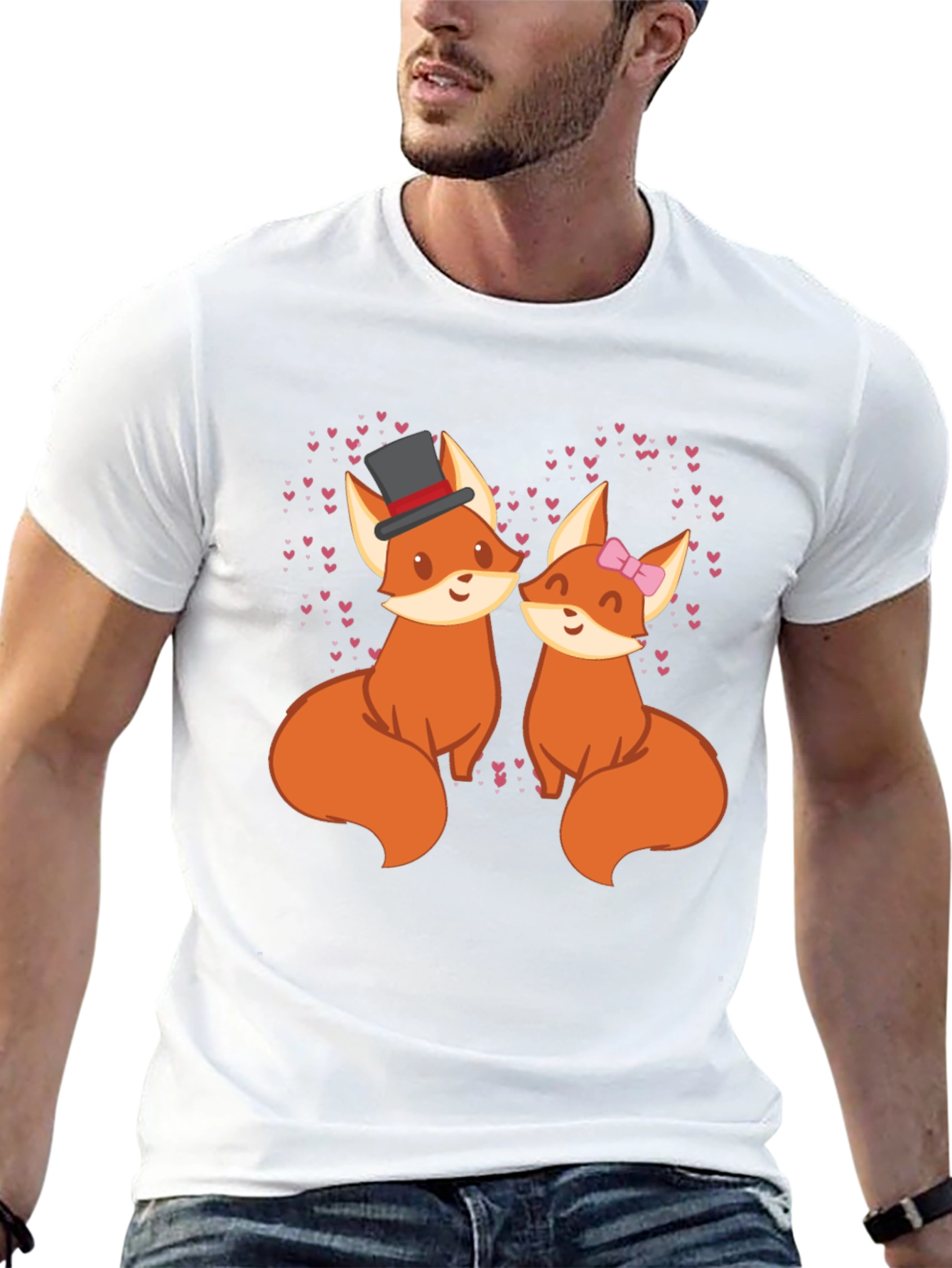 Fox Couple Valentines Day T-Shirt
