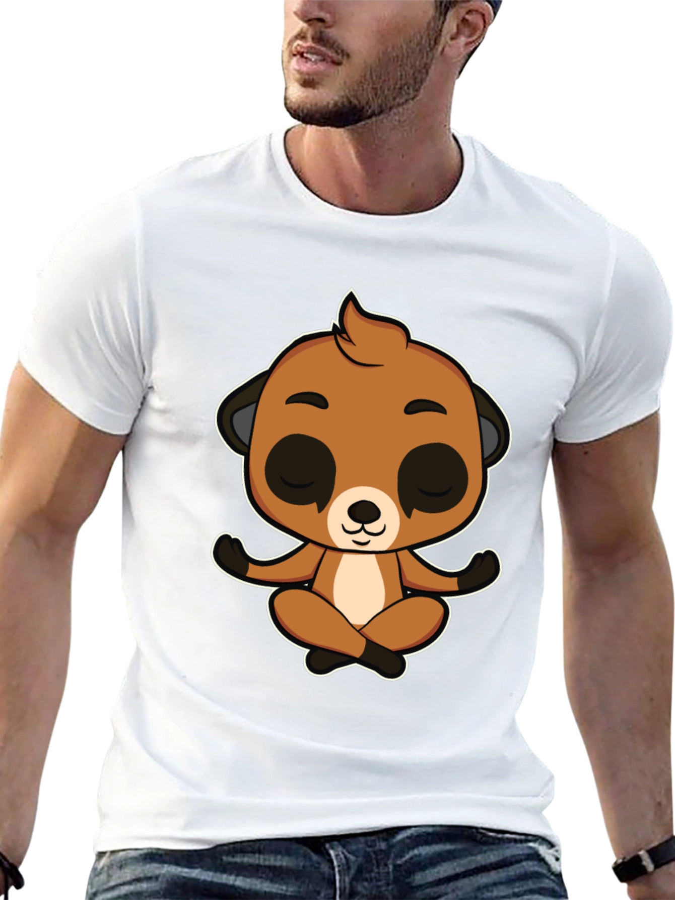Meditating Meerkat Graphic Tee - Relax in Style