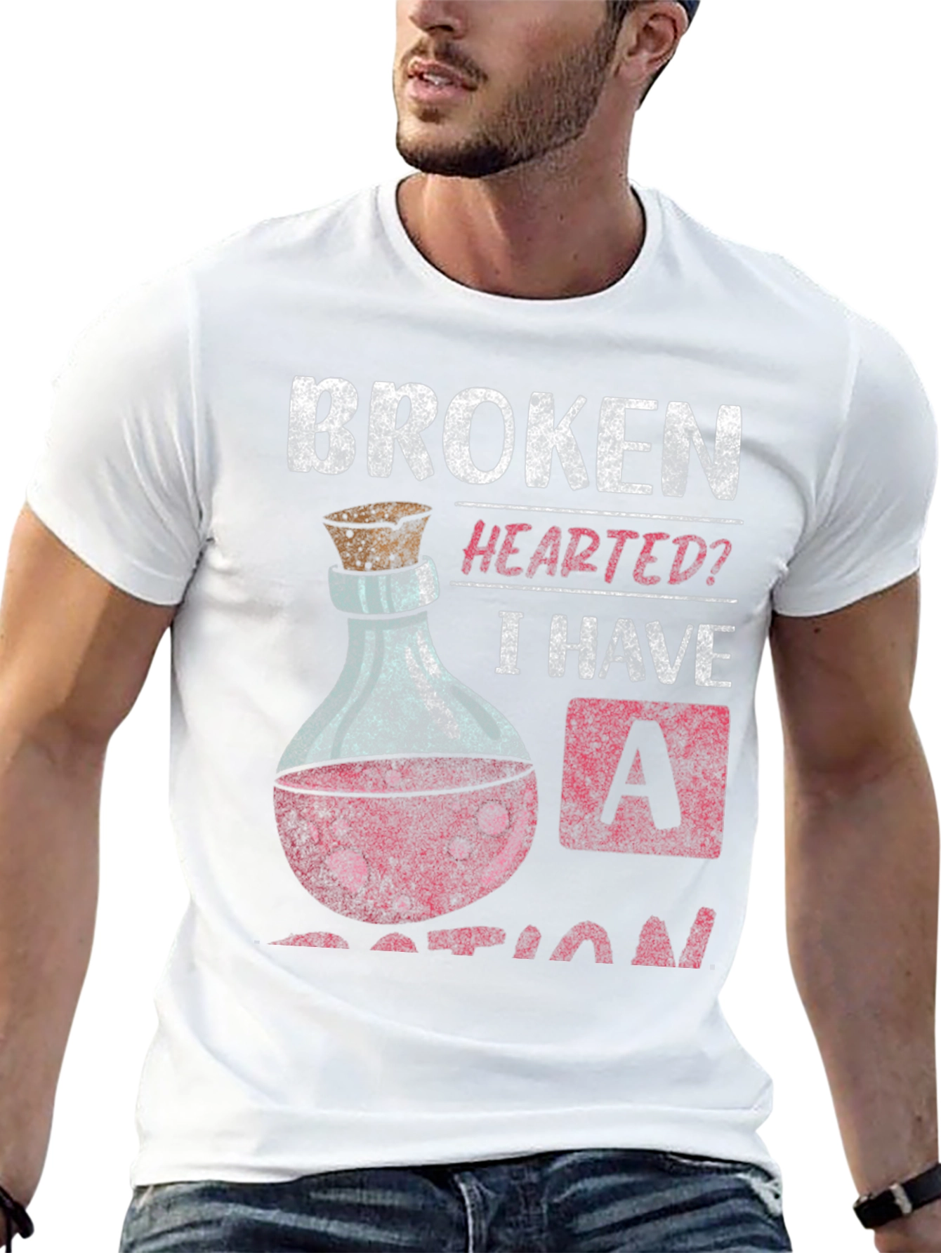 Broken Hearted Potion T-Shirt Funny Graphic Tee