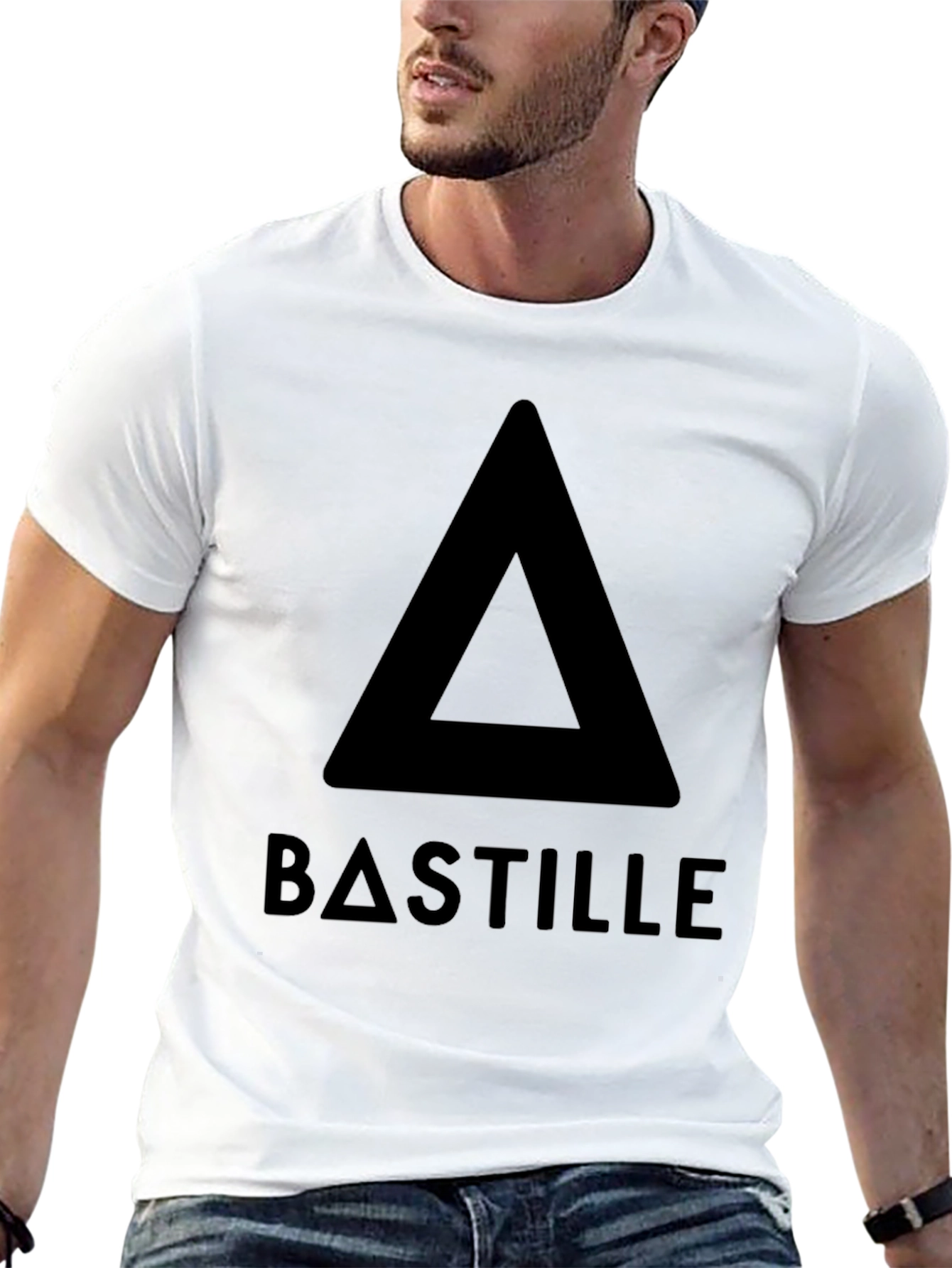Black Bastille Triangle Logo T-Shirt