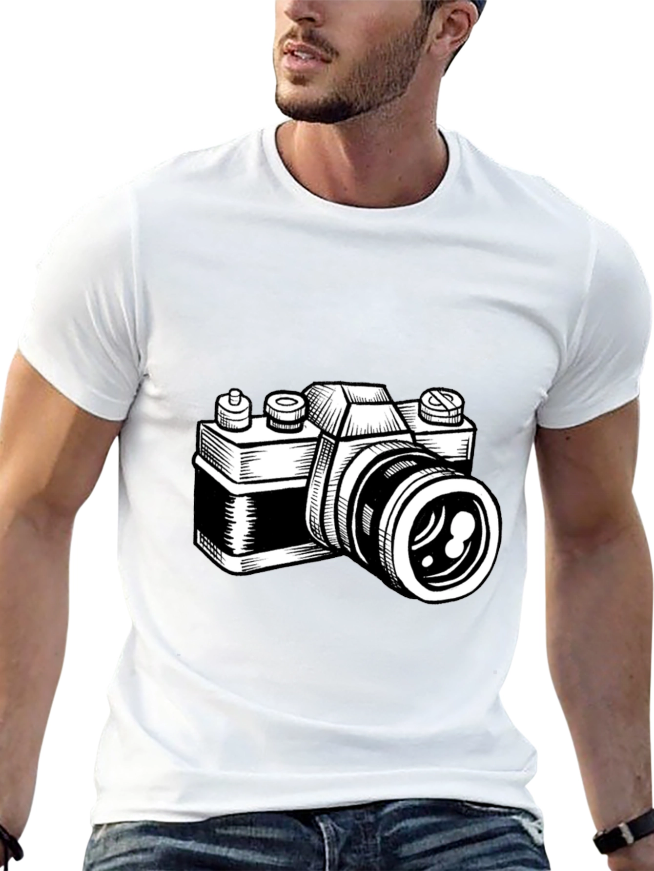 Camera Graphic T-Shirt - Black