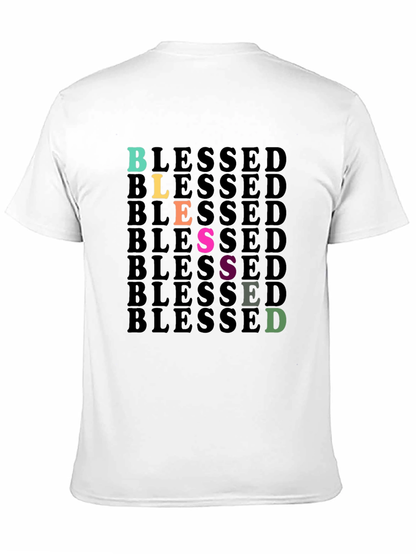 Blessed Graphic Print Black T-Shirt