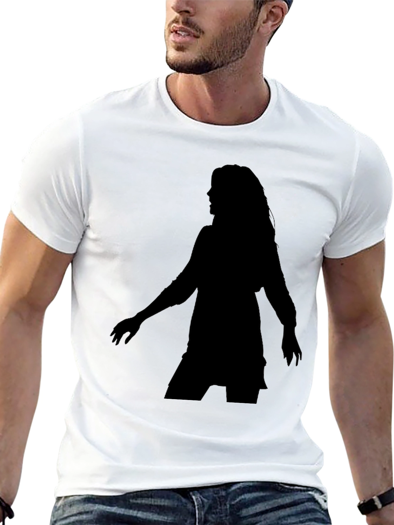 Silhouette Tee - Woman Figure Black T-Shirt