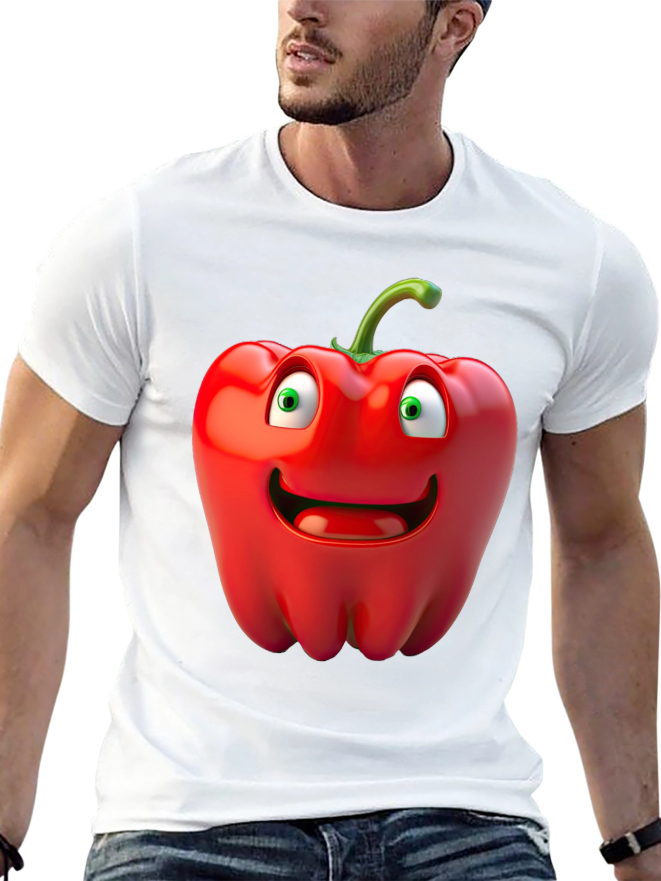 Funny Cartoon Pepper Graphic T-Shirt
