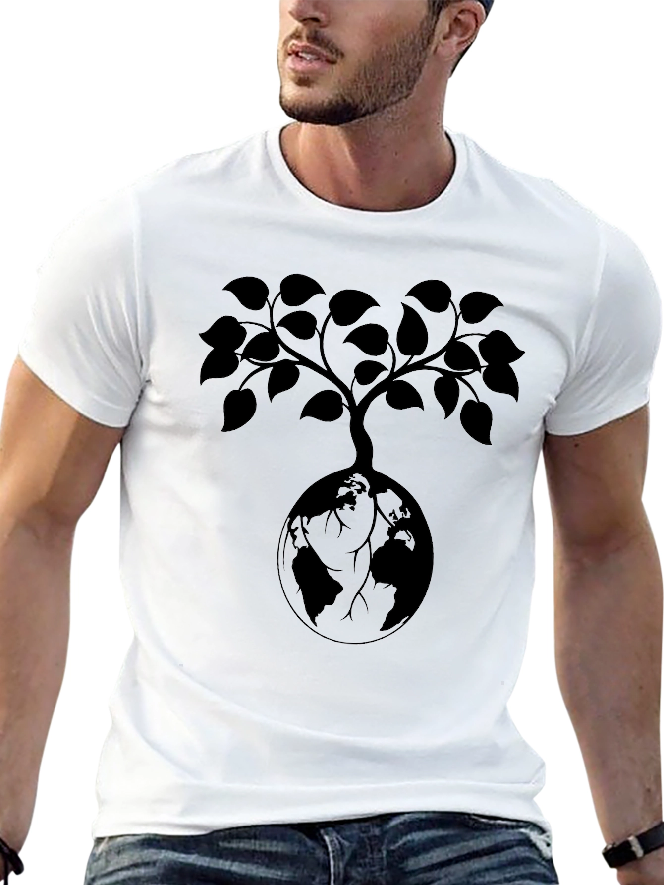 Earth Tree Graphic Tee - Black