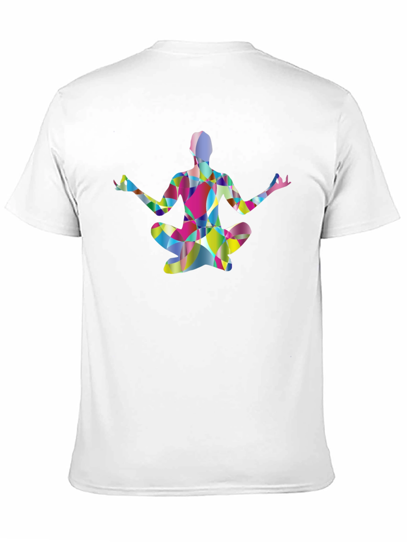 Yoga Silhouette Tee - Geometric Design