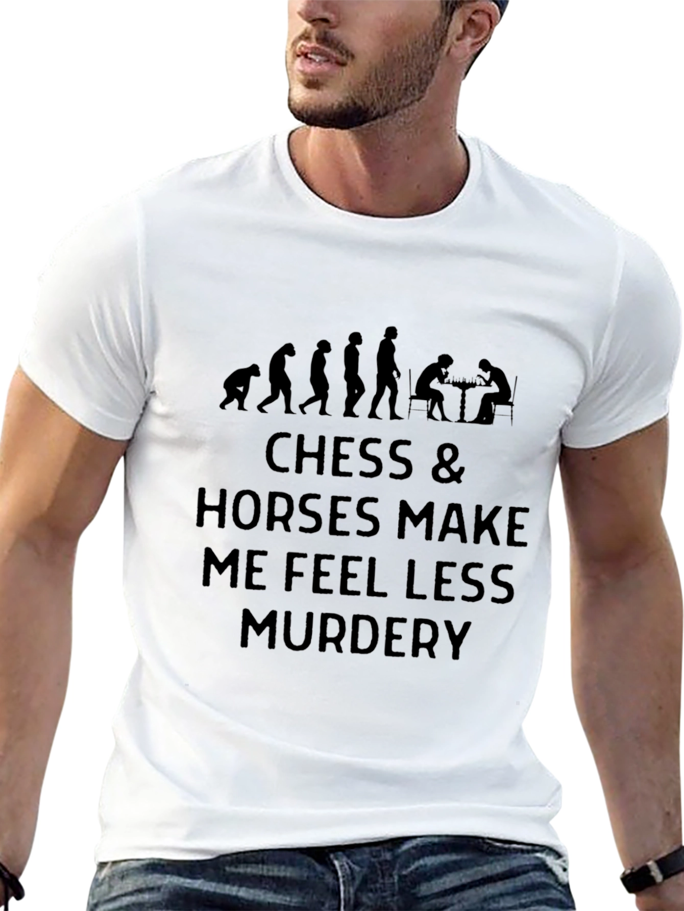 Chess & Horses T-Shirt Funny Graphic Tee