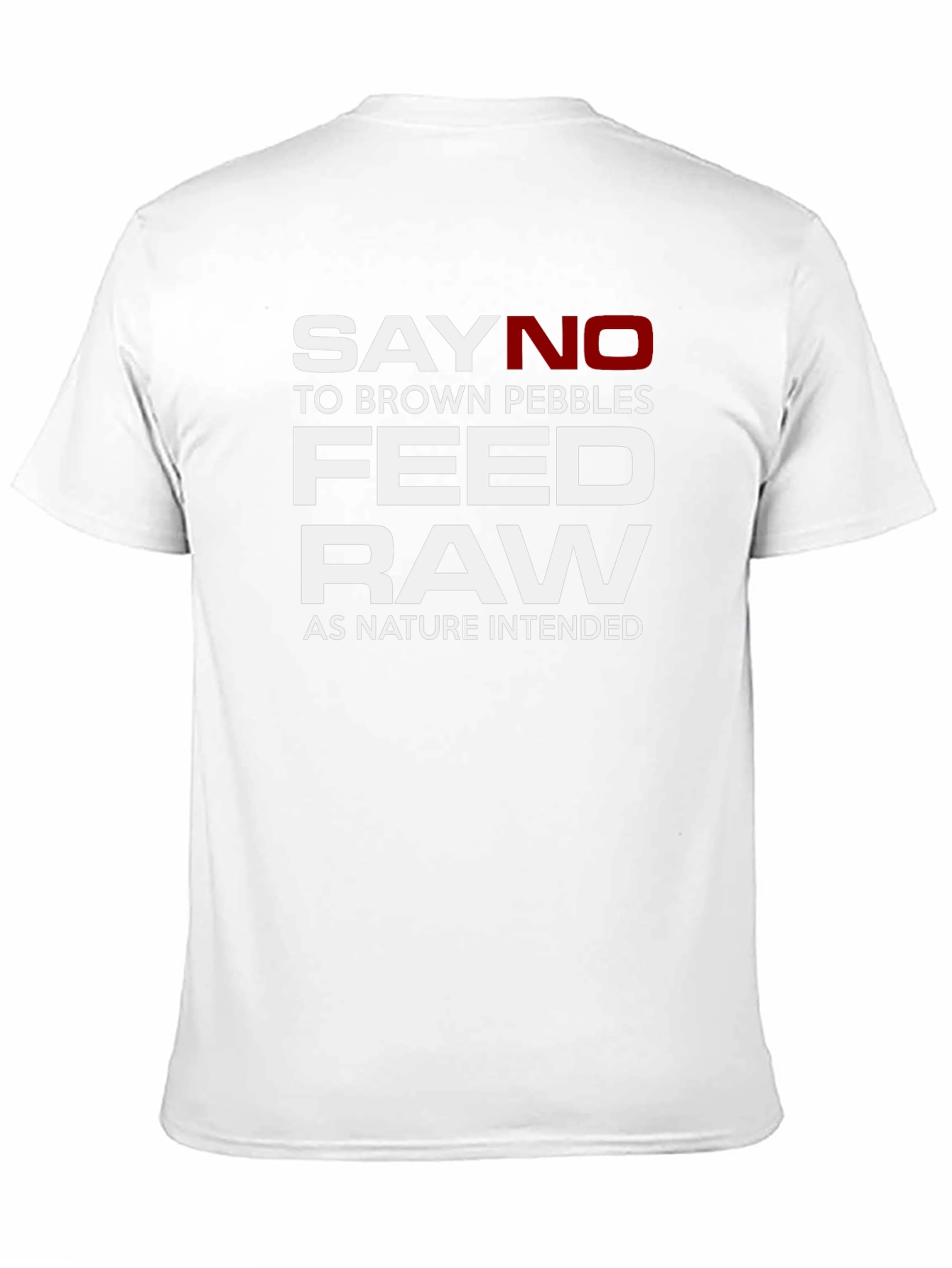 Say No Brown Pebbles Feed Raw Black T-Shirt