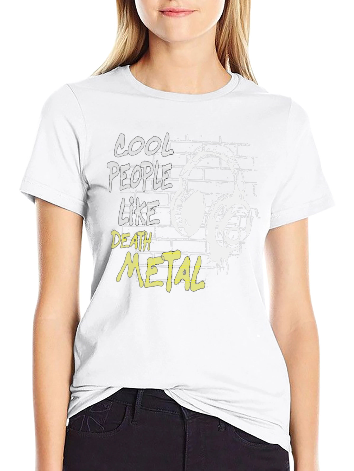 Cool People Like Death Metal Graphic T-Shirt