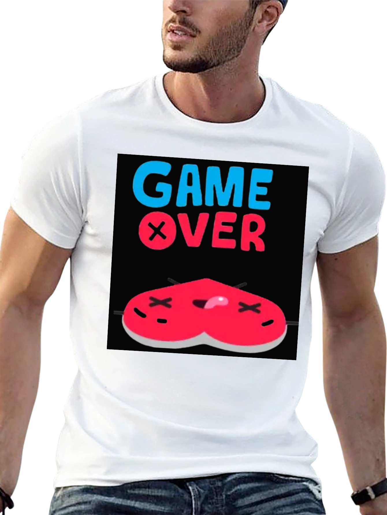 Game Over Heart T-Shirt - Gamer Style Tee
