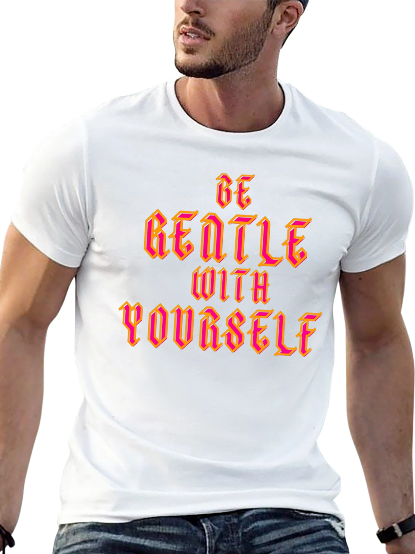 Be Gentle With Yourself Graphic Tee - Black