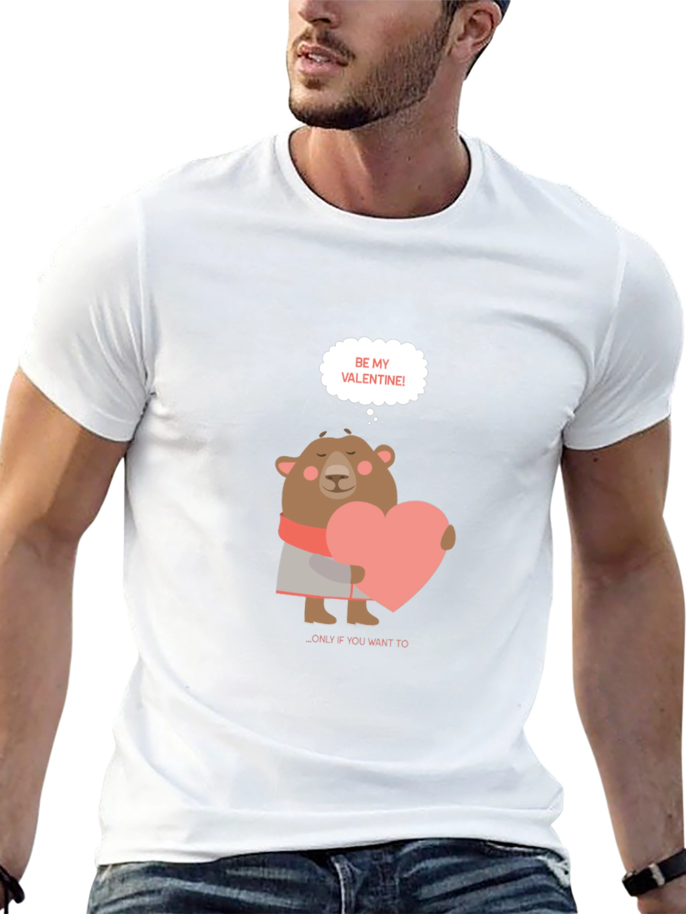 Be My Valentine Bear Graphic Tee
