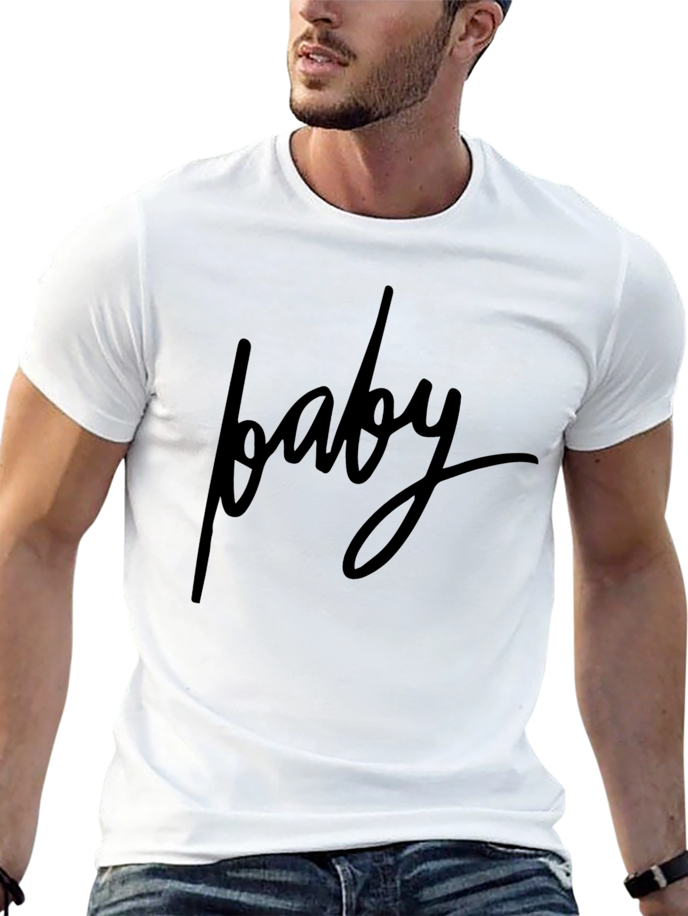 Baby Graphic Print Black T-Shirt