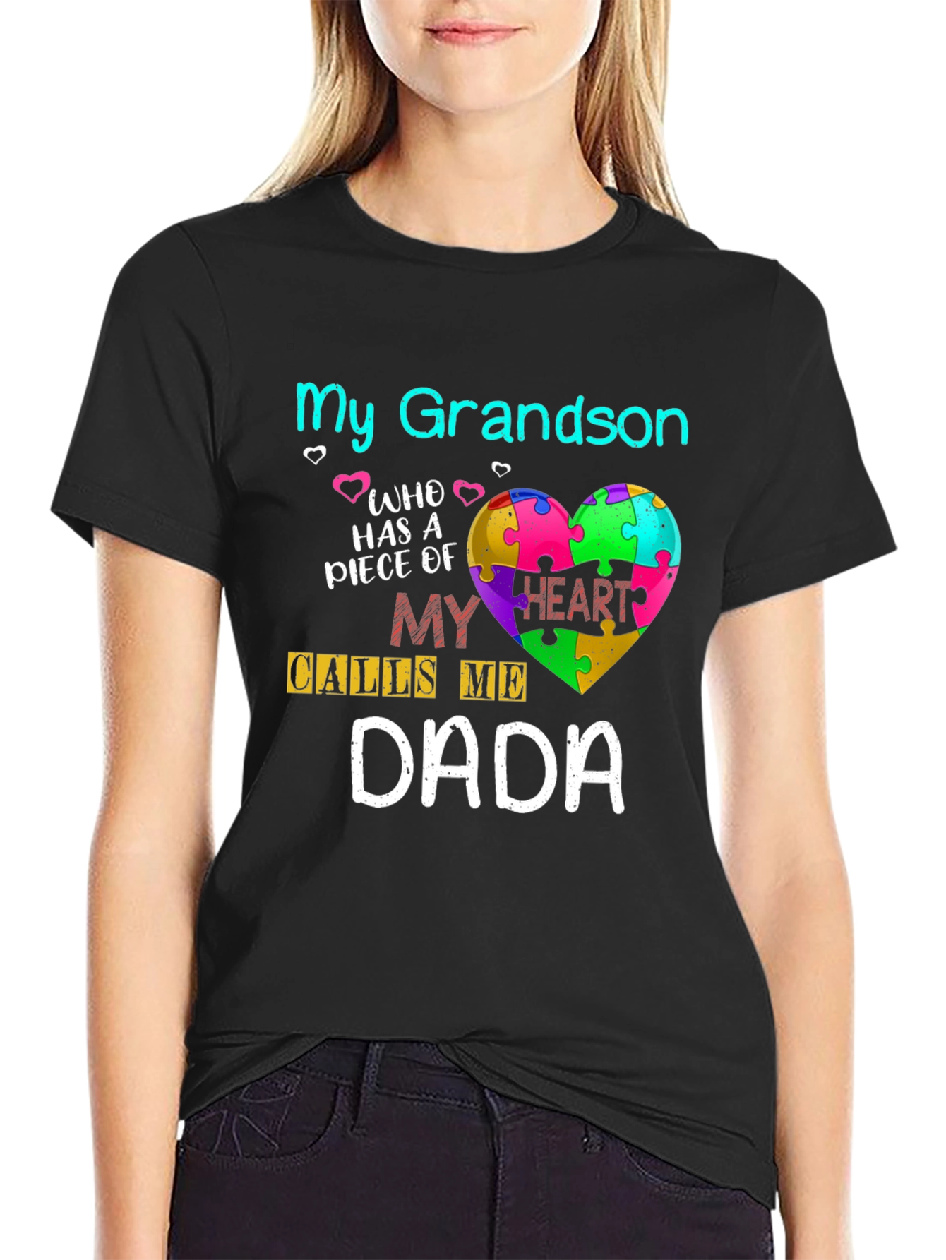 My Grandson Dada Autism Awareness Tee