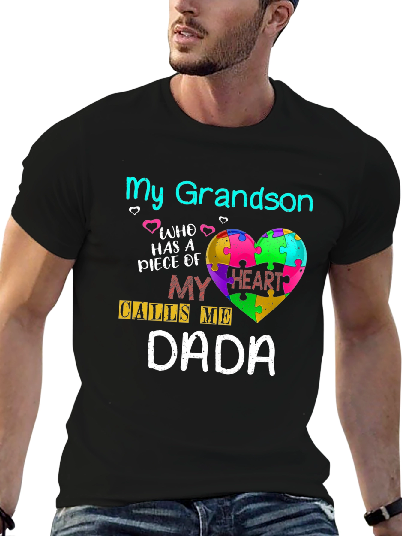 My Grandson Dada Autism Awareness Tee