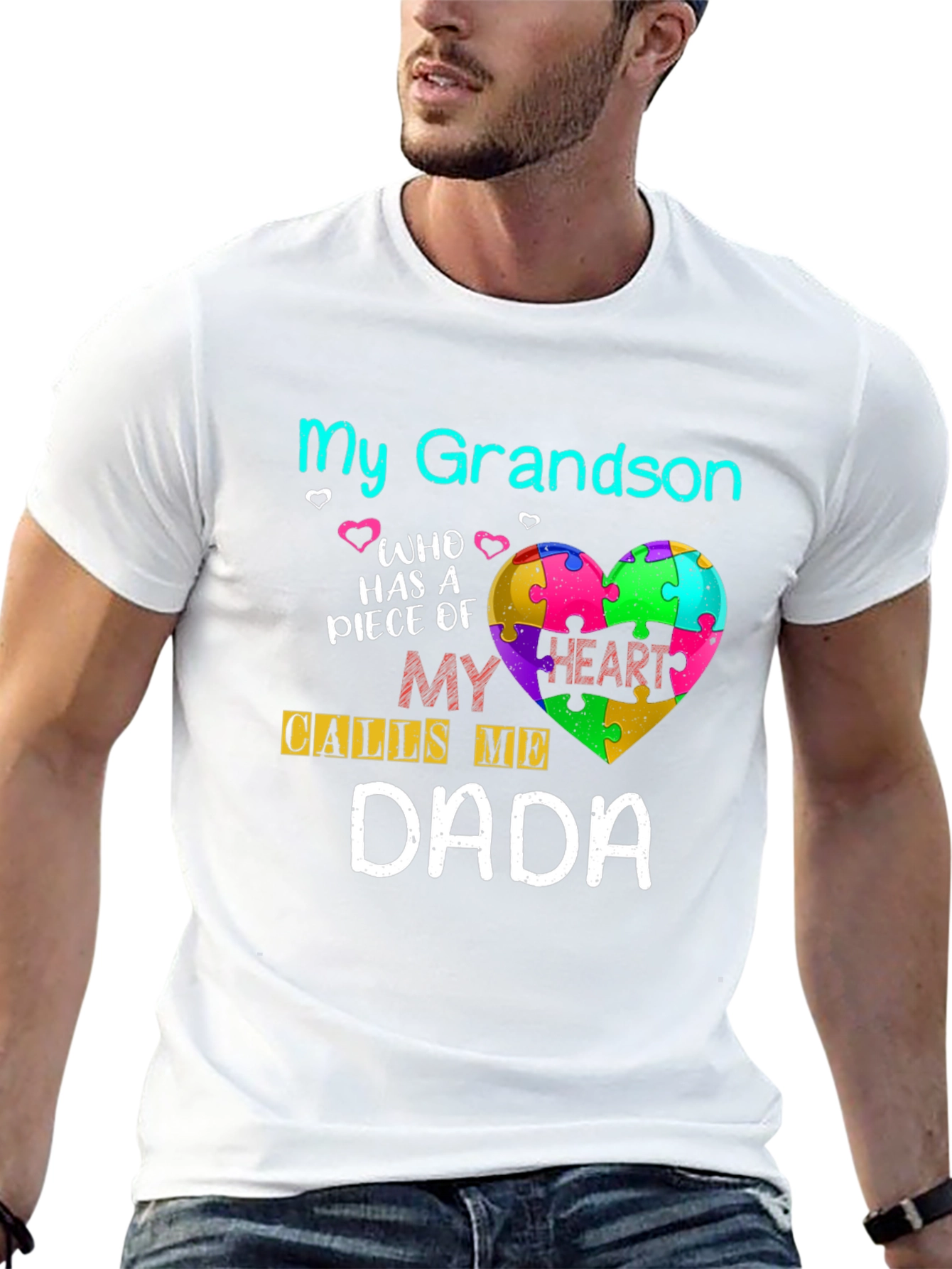 My Grandson Dada Autism Awareness Tee