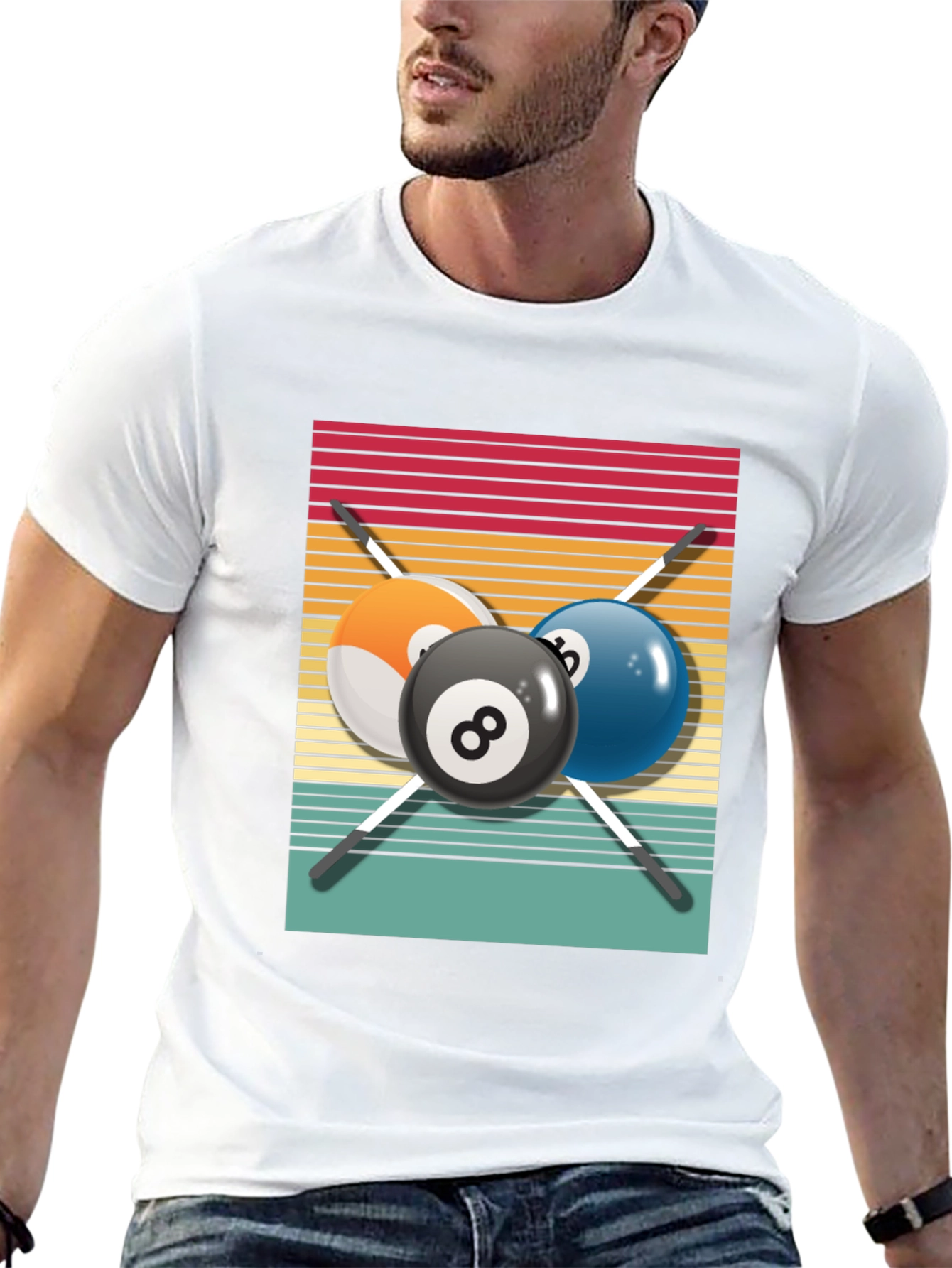 Retro Billiards T-Shirt - Pool Player Tee