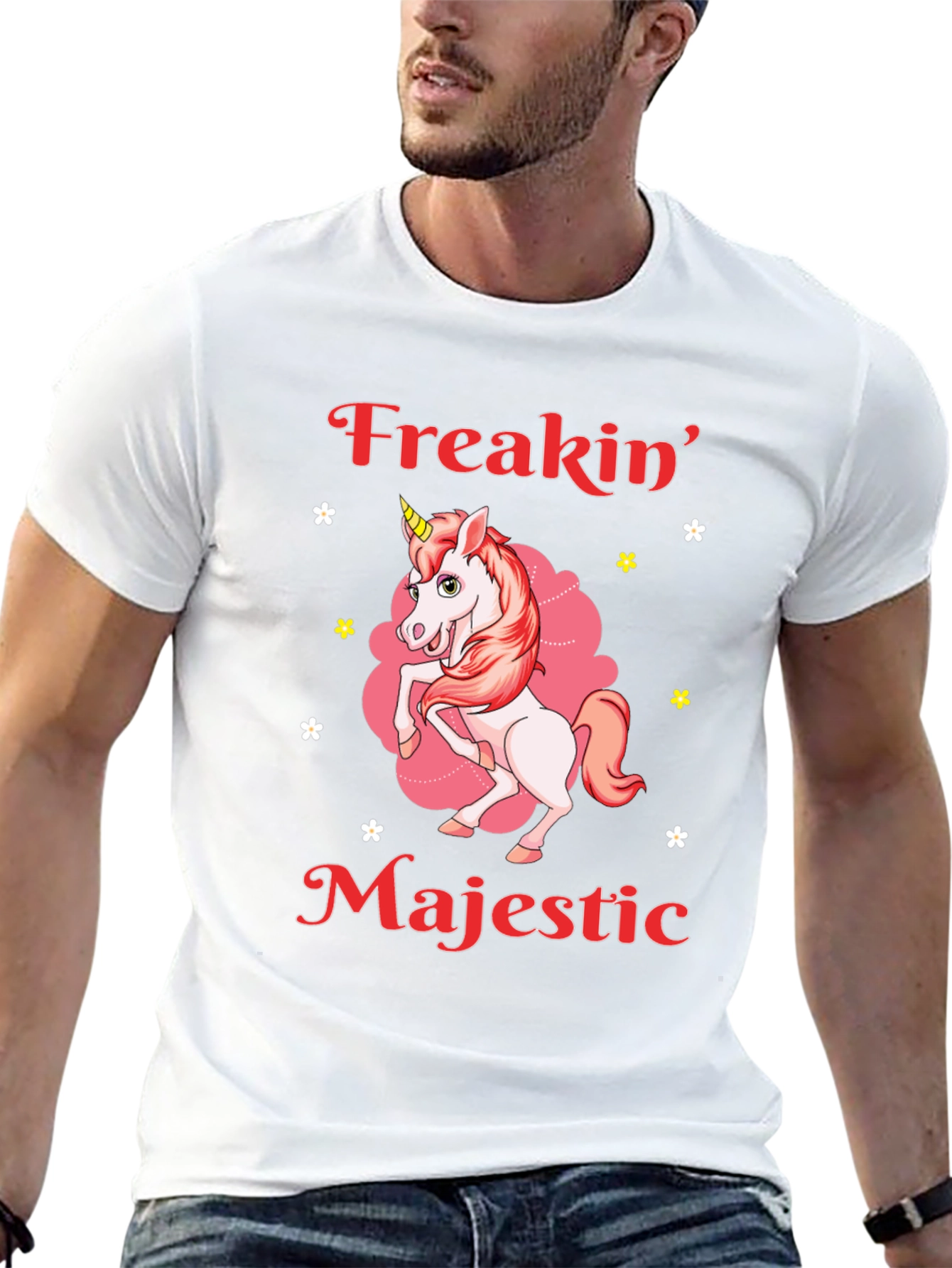 Freakin Majestic Unicorn Graphic T-Shirt
