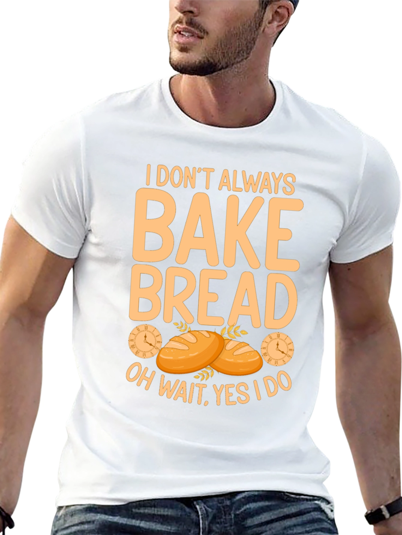 Bake Bread Graphic Tee - Funny Baker T-Shirt