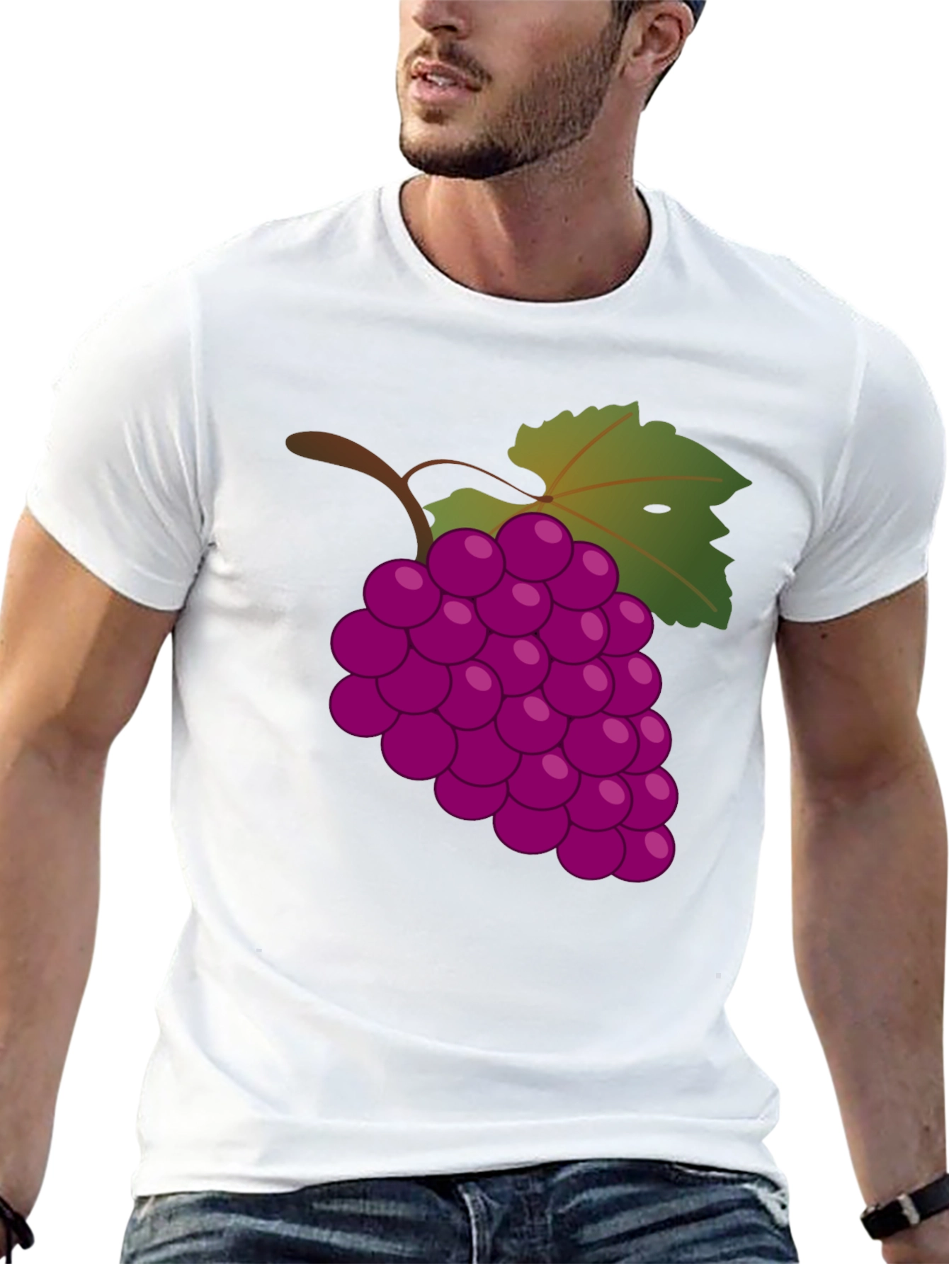 Grapes Graphic T-Shirt - Casual Cotton Tee