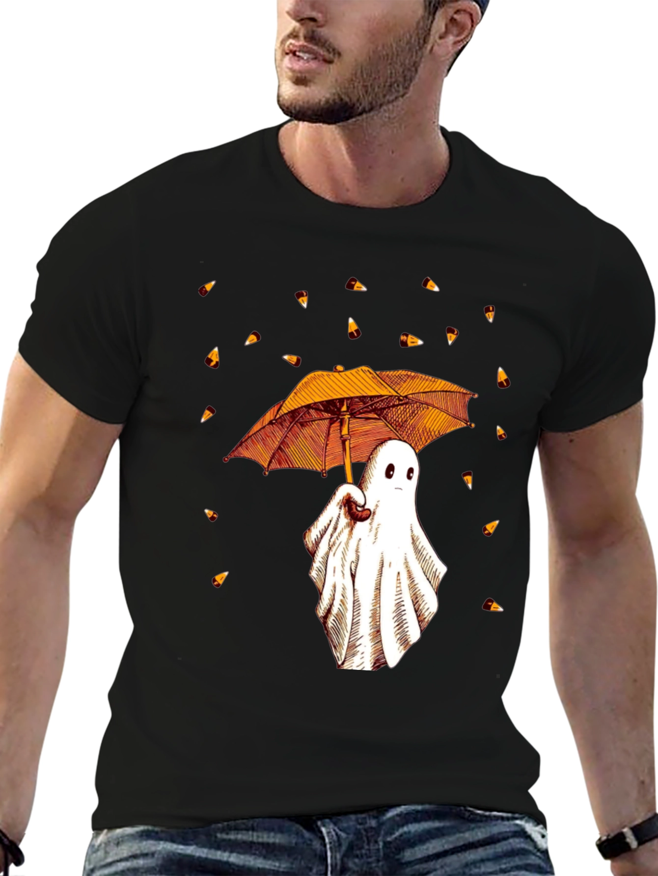 Ghost with Umbrella Graphic Tee