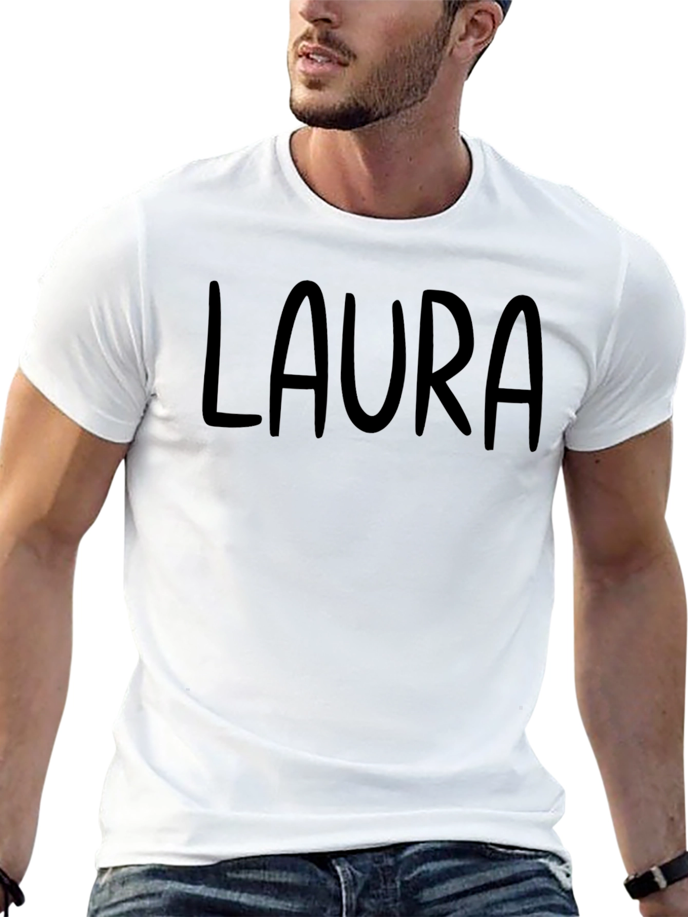 Personalized LAURA Black T-Shirt