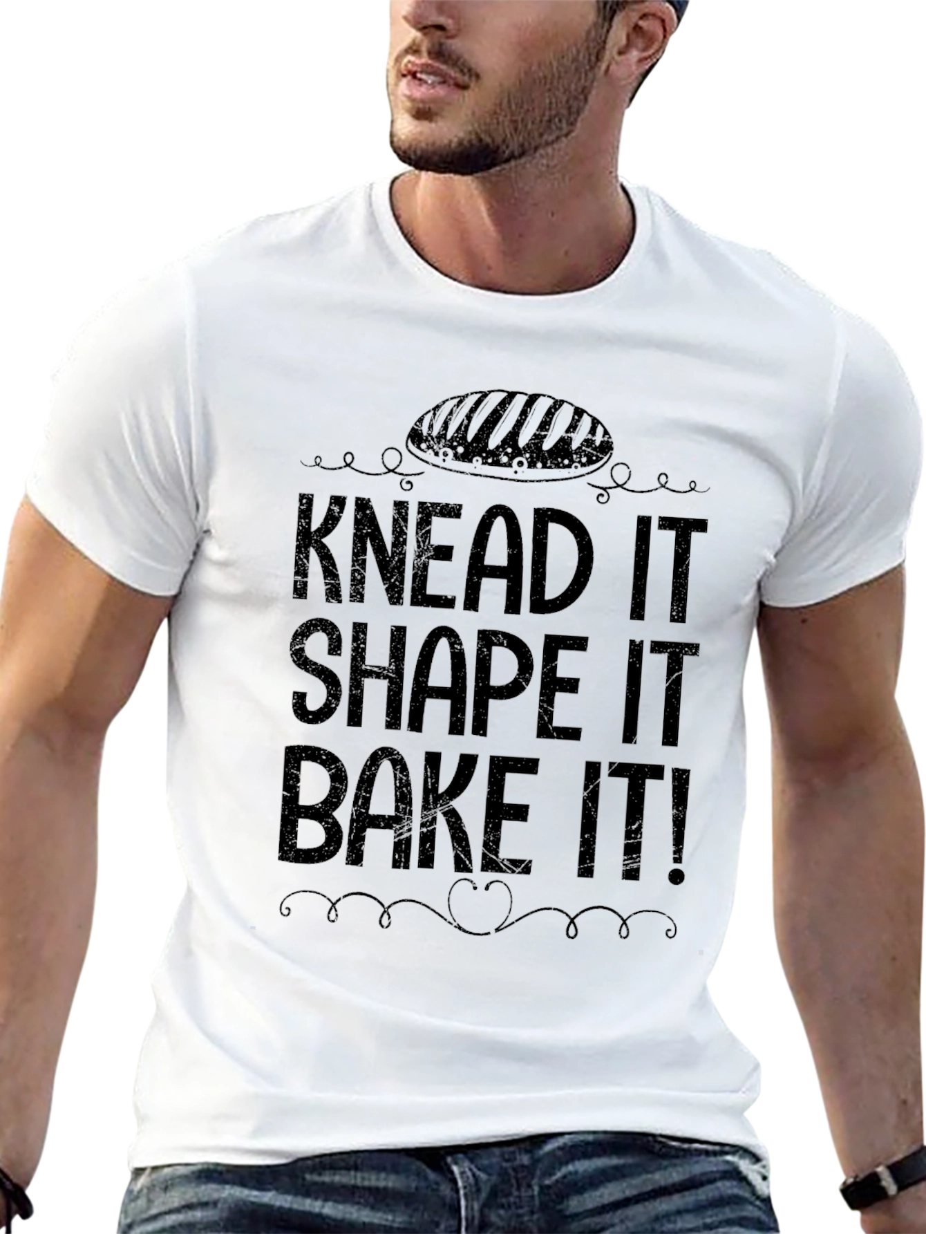 Knead Shape Bake T-Shirt - Black Cotton Blend Tee