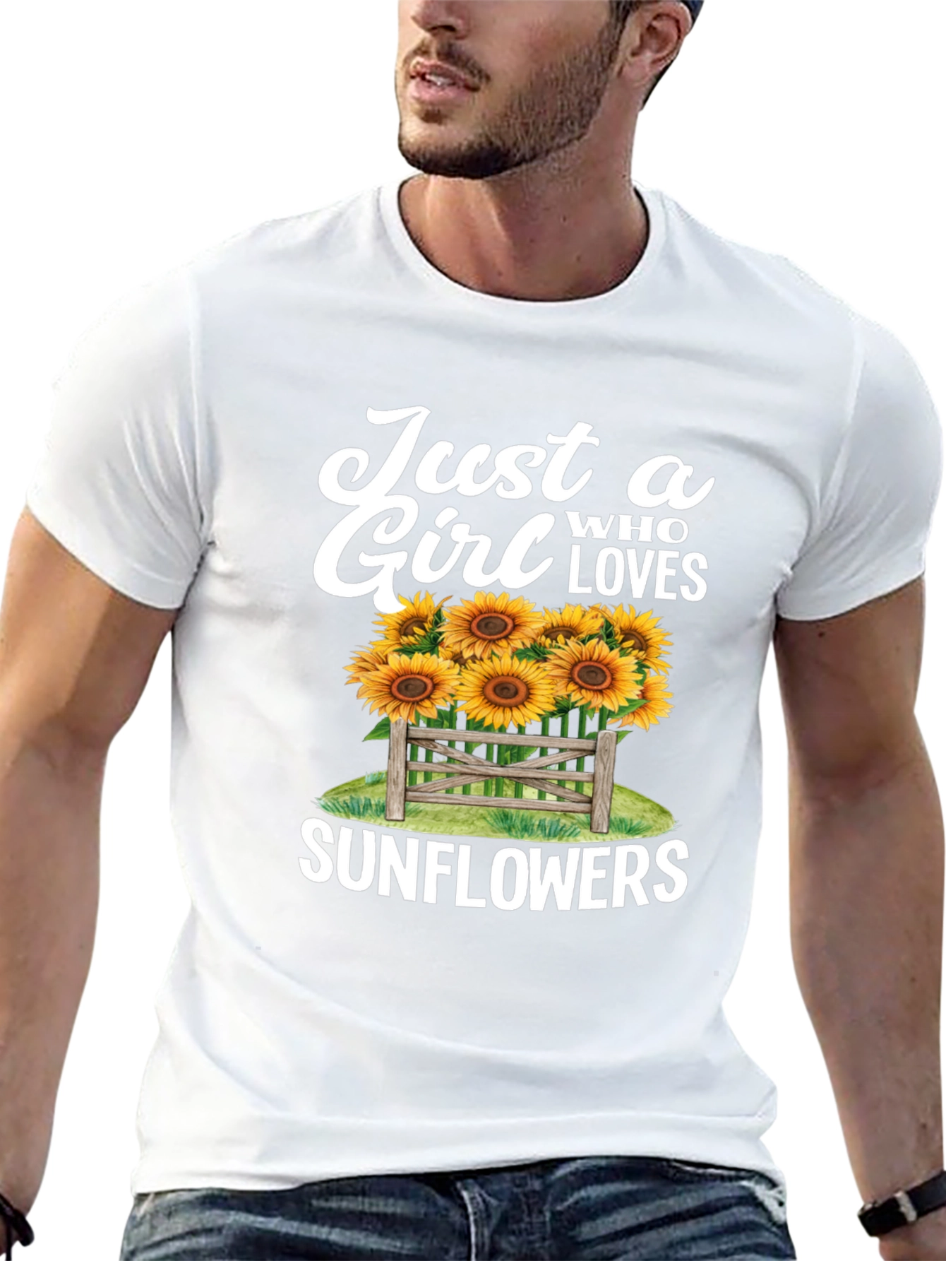Just a Girl Who Loves Sunflowers T-Shirt