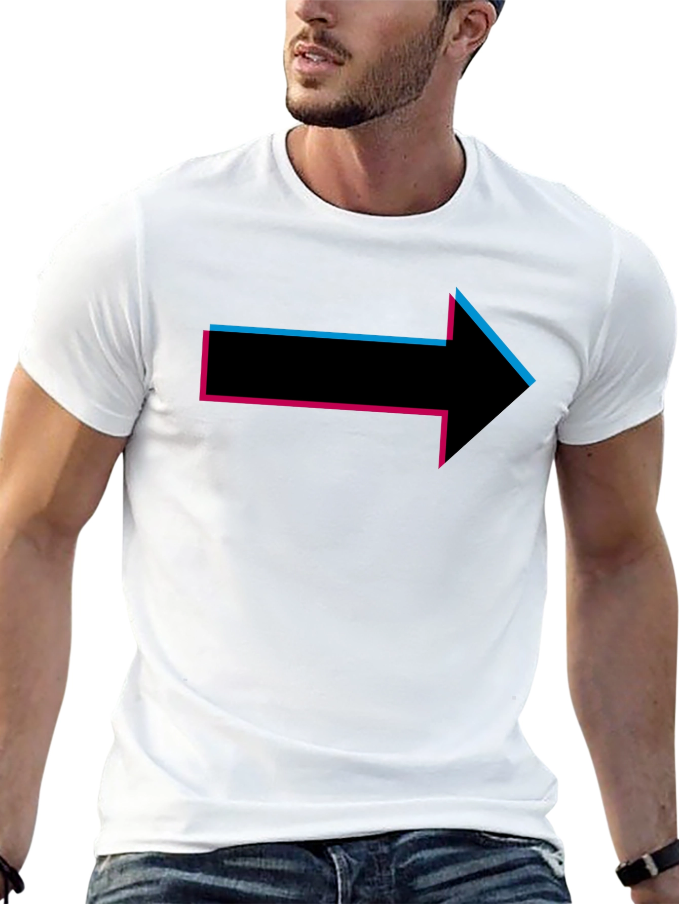 Right Arrow Graphic T-Shirt - Modern Design