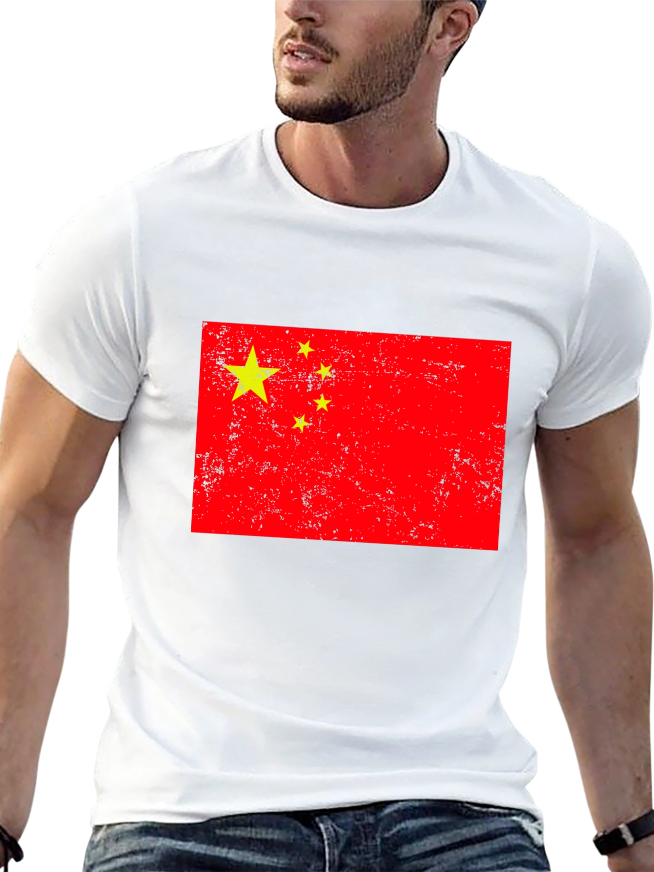 China Flag Grunge T-Shirt Patriotic Style