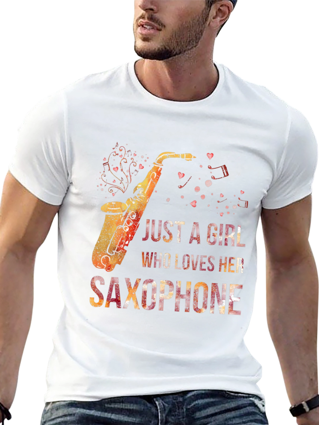 Just a Girl Who Loves Saxophone T-Shirt
