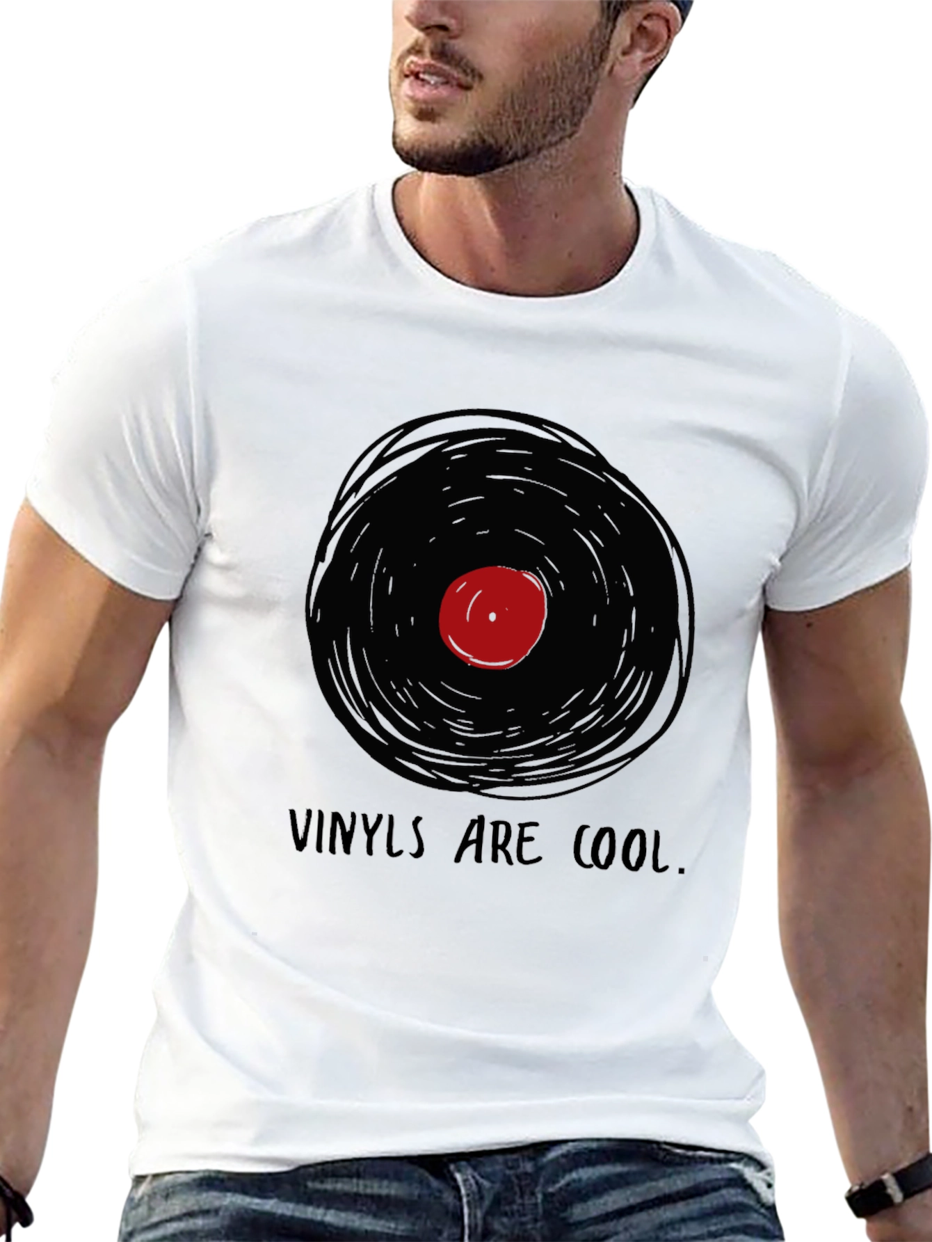 Vinyls Are Cool Graphic Tee - Music Lovers T-Shirt