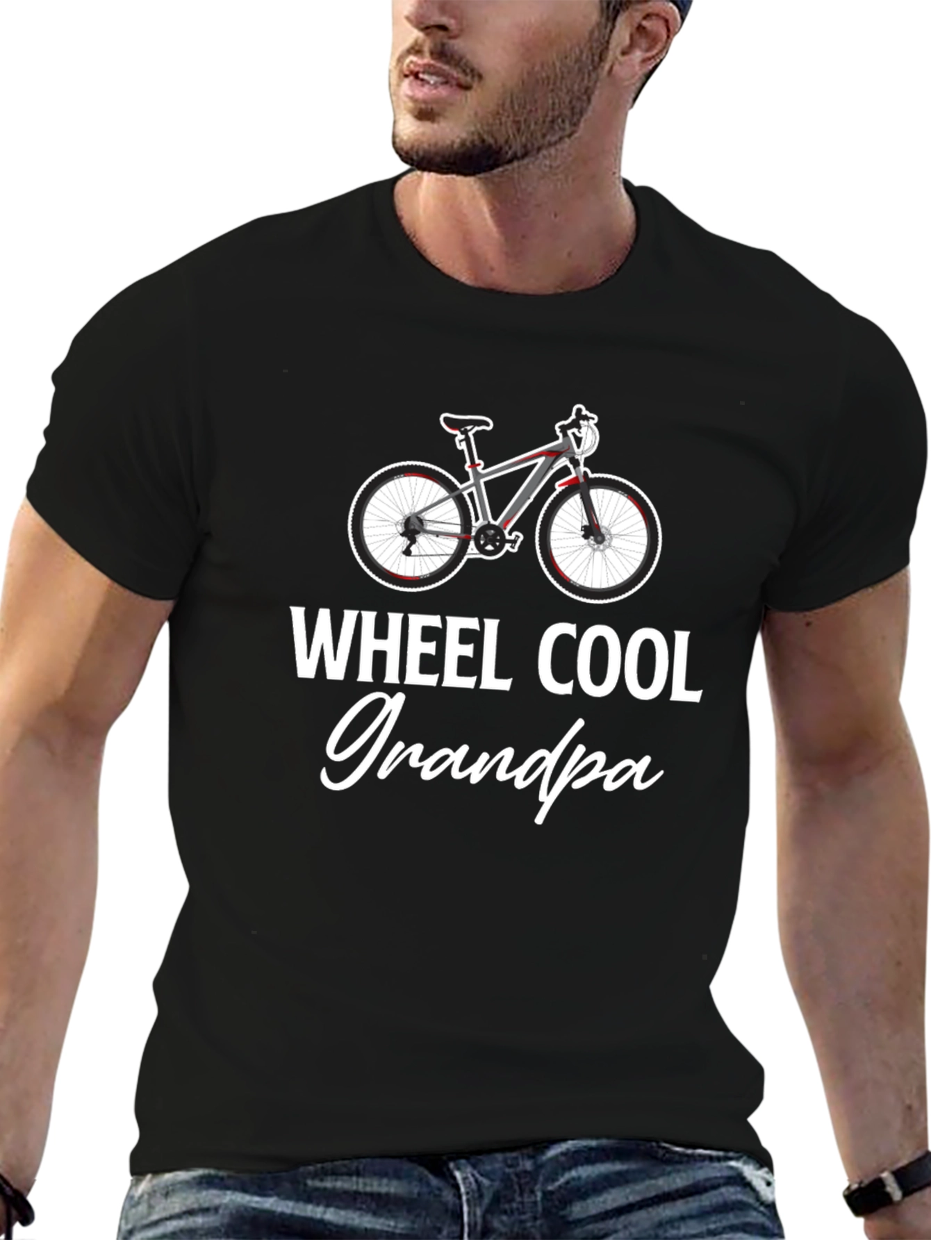 Wheel Cool Grandpa T-Shirt - Biker Grandfather Gift