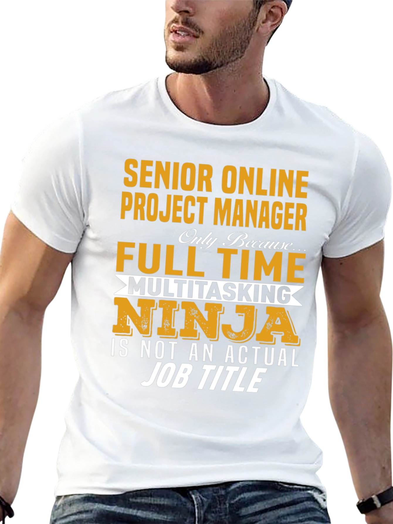 Senior Project Manager Full Time Ninja T-Shirt
