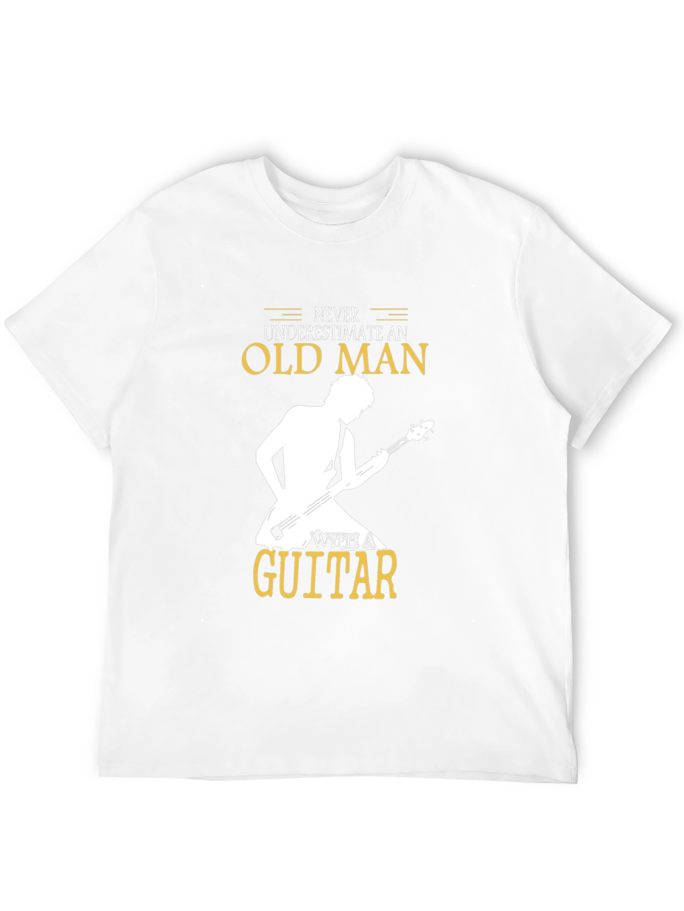 Never Underestimate Old Man Guitar T-Shirt