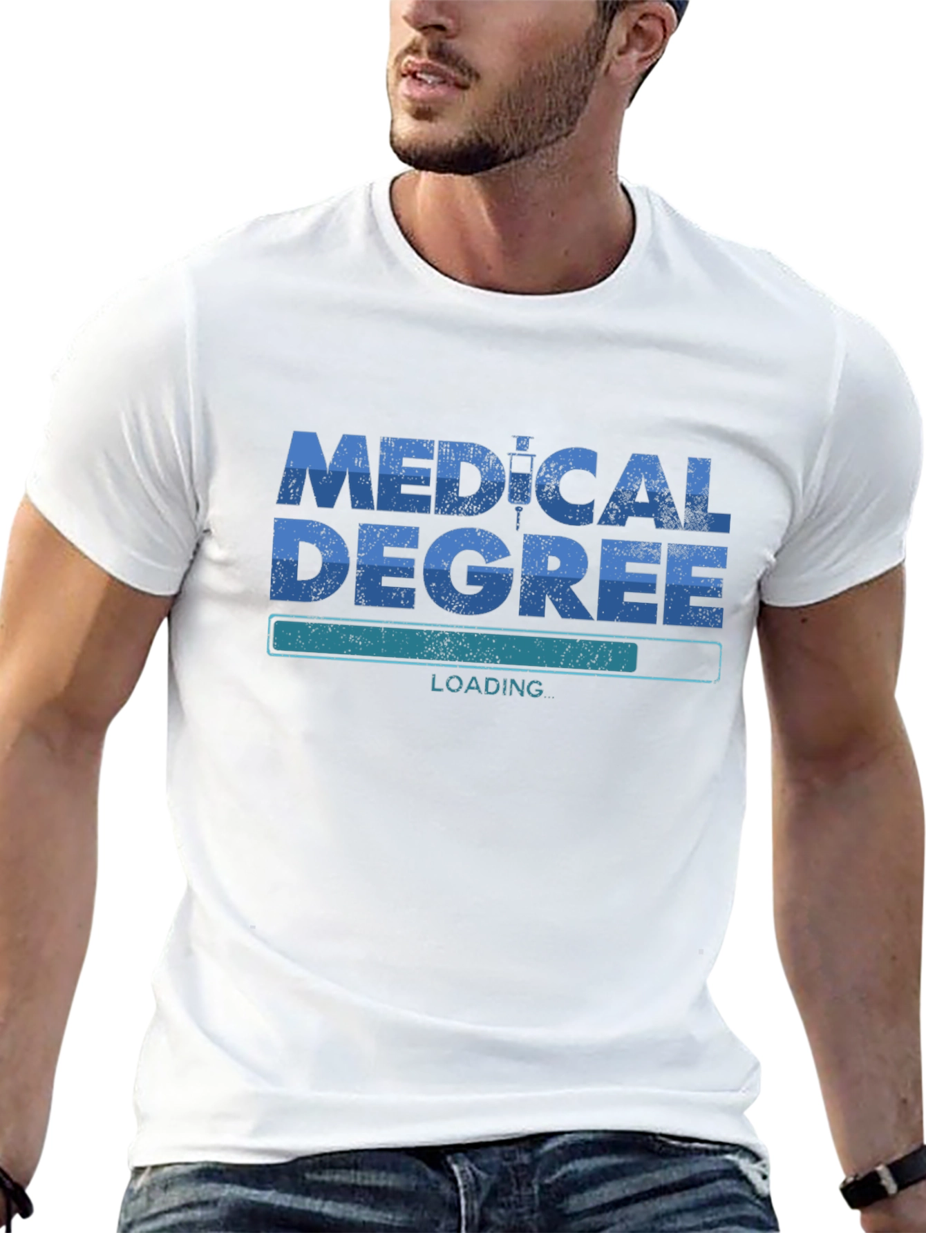 Medical Degree Loading Black Graphic Tee