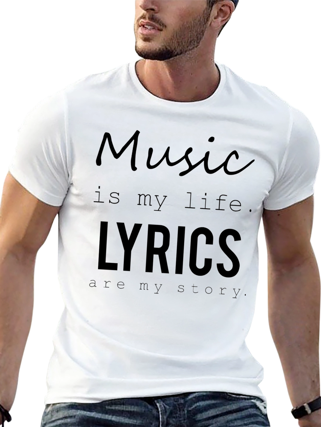 Music is My Life Lyrics T-Shirt - Unisex