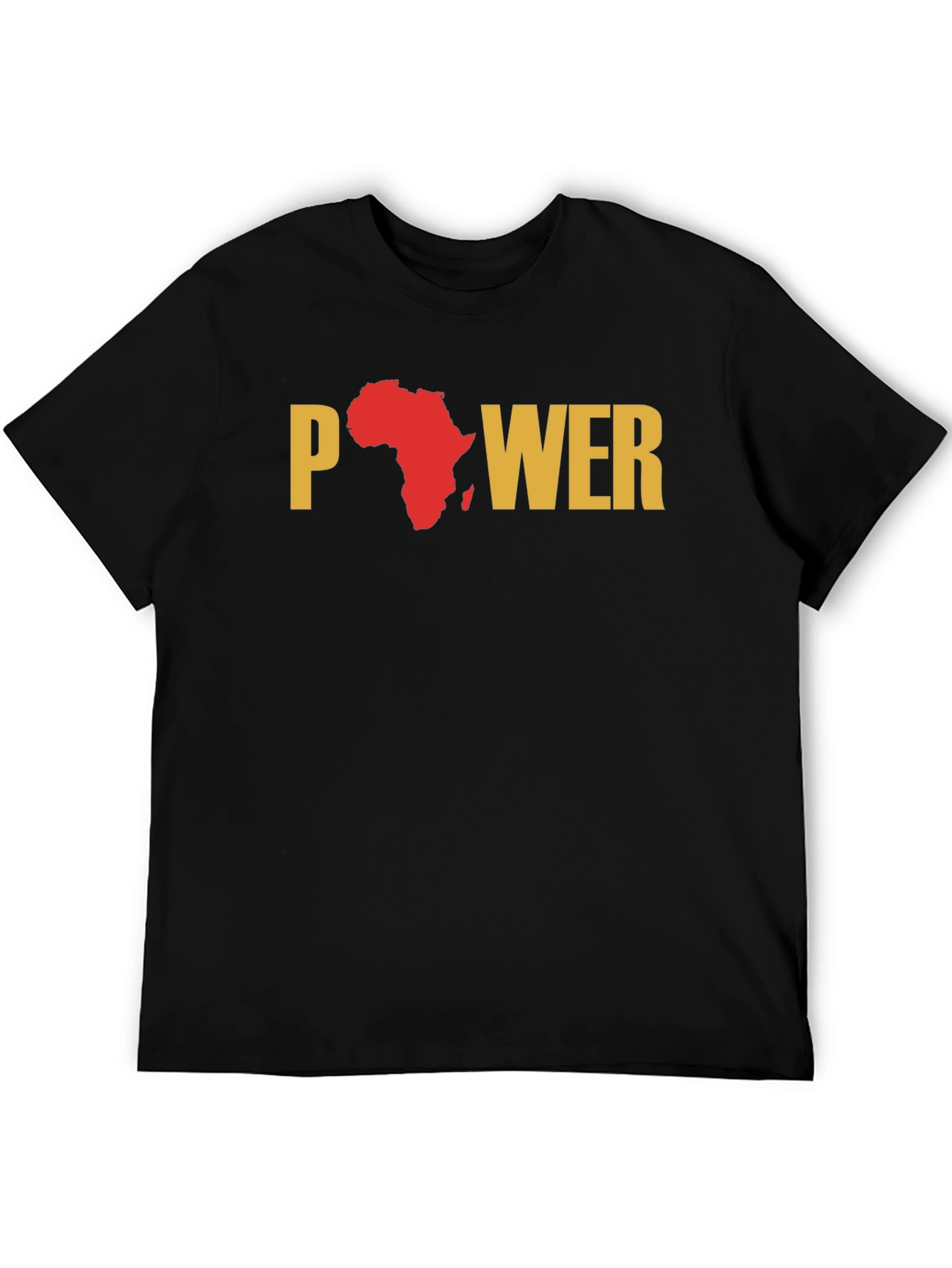 Black Power Africa Map T-Shirt