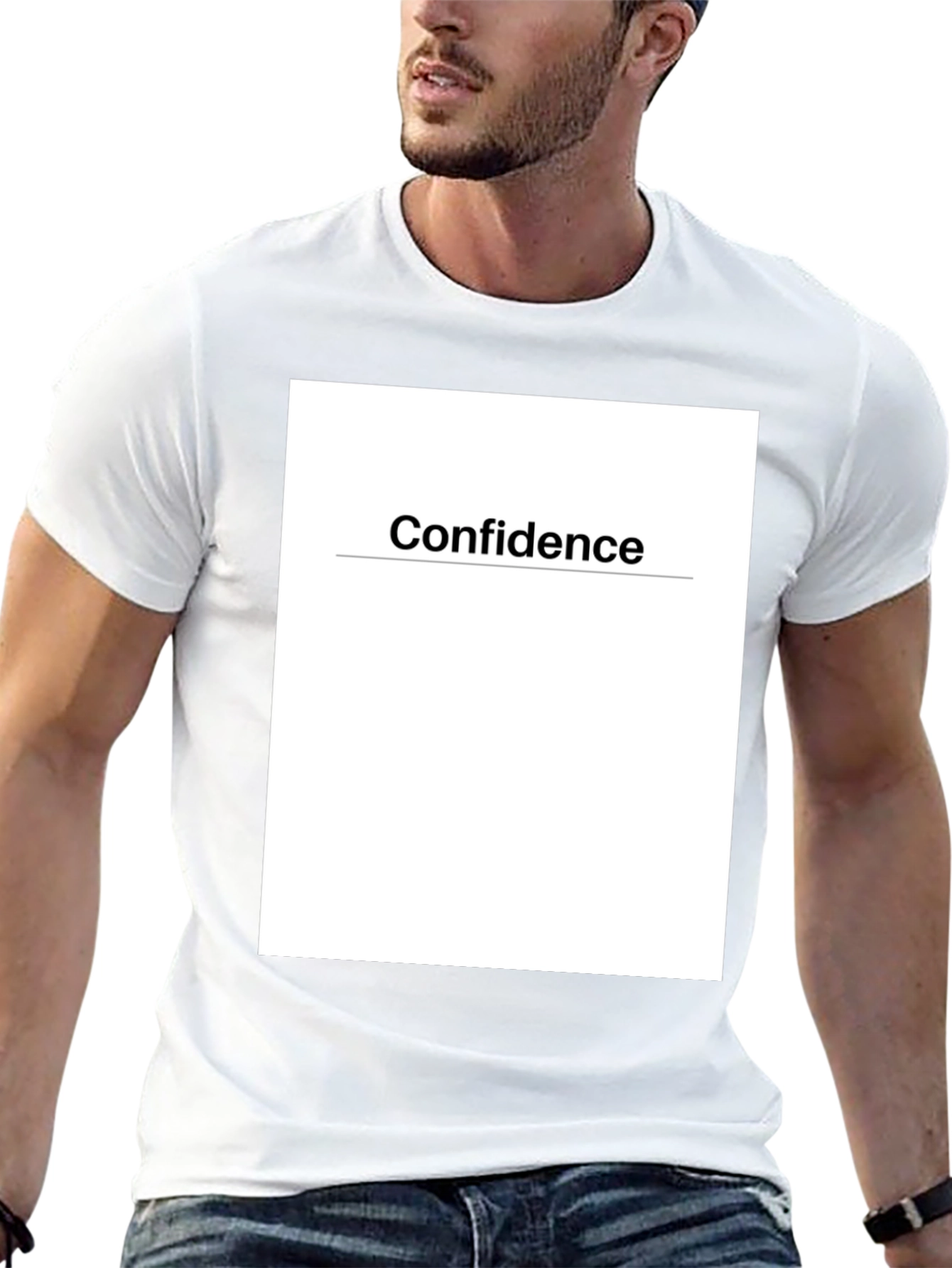 Confidence Graphic Tee - Black Cotton T-Shirt